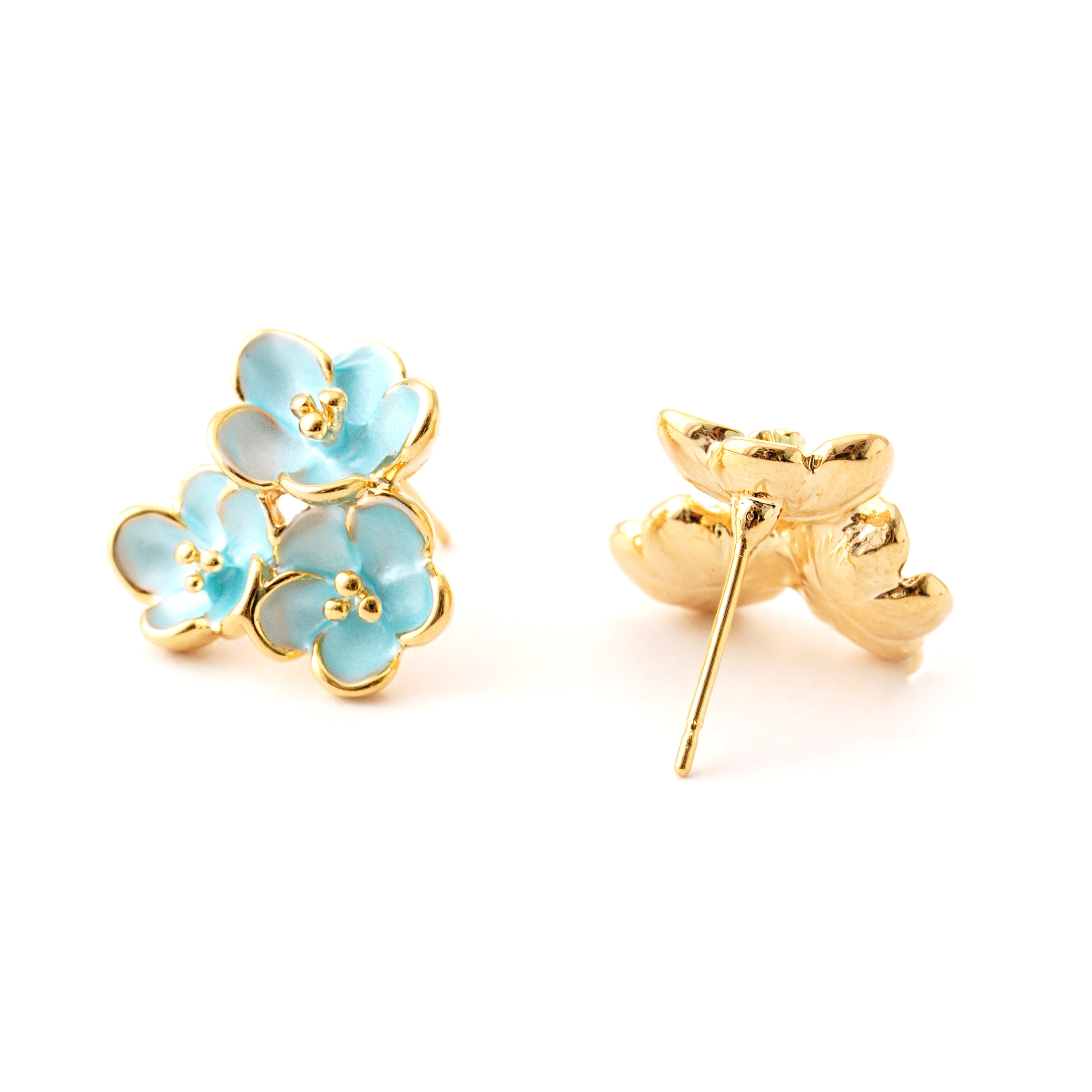 Azure Blossom Stud Earrings