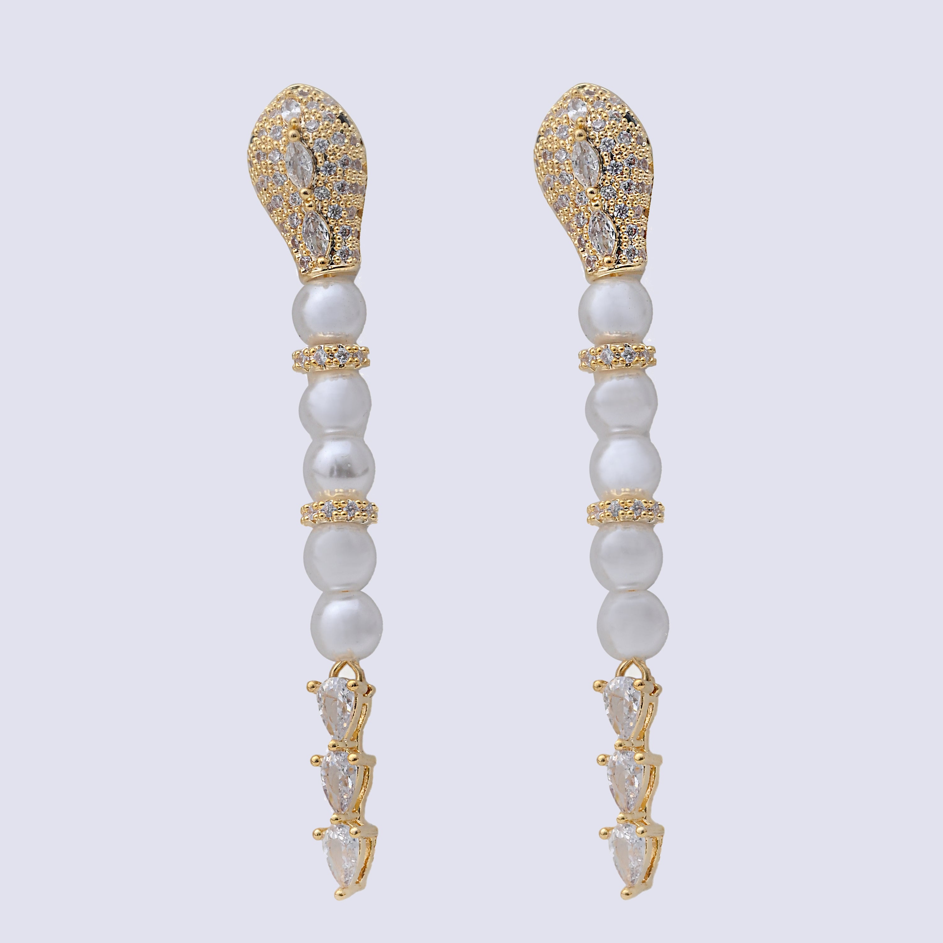 Luxe Pearl Cascade Drop Earrings