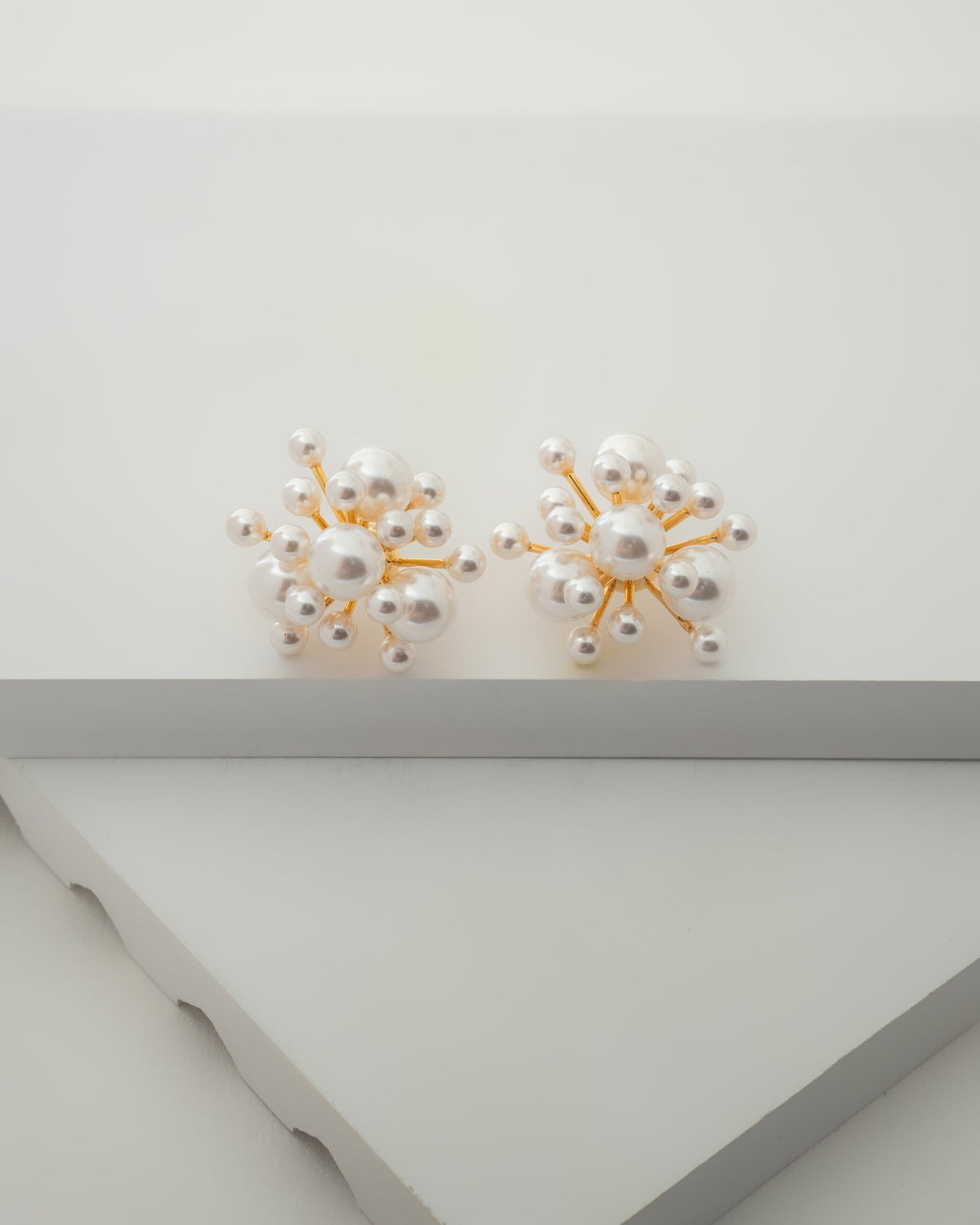 Elegant Pearl Cluster Earrings