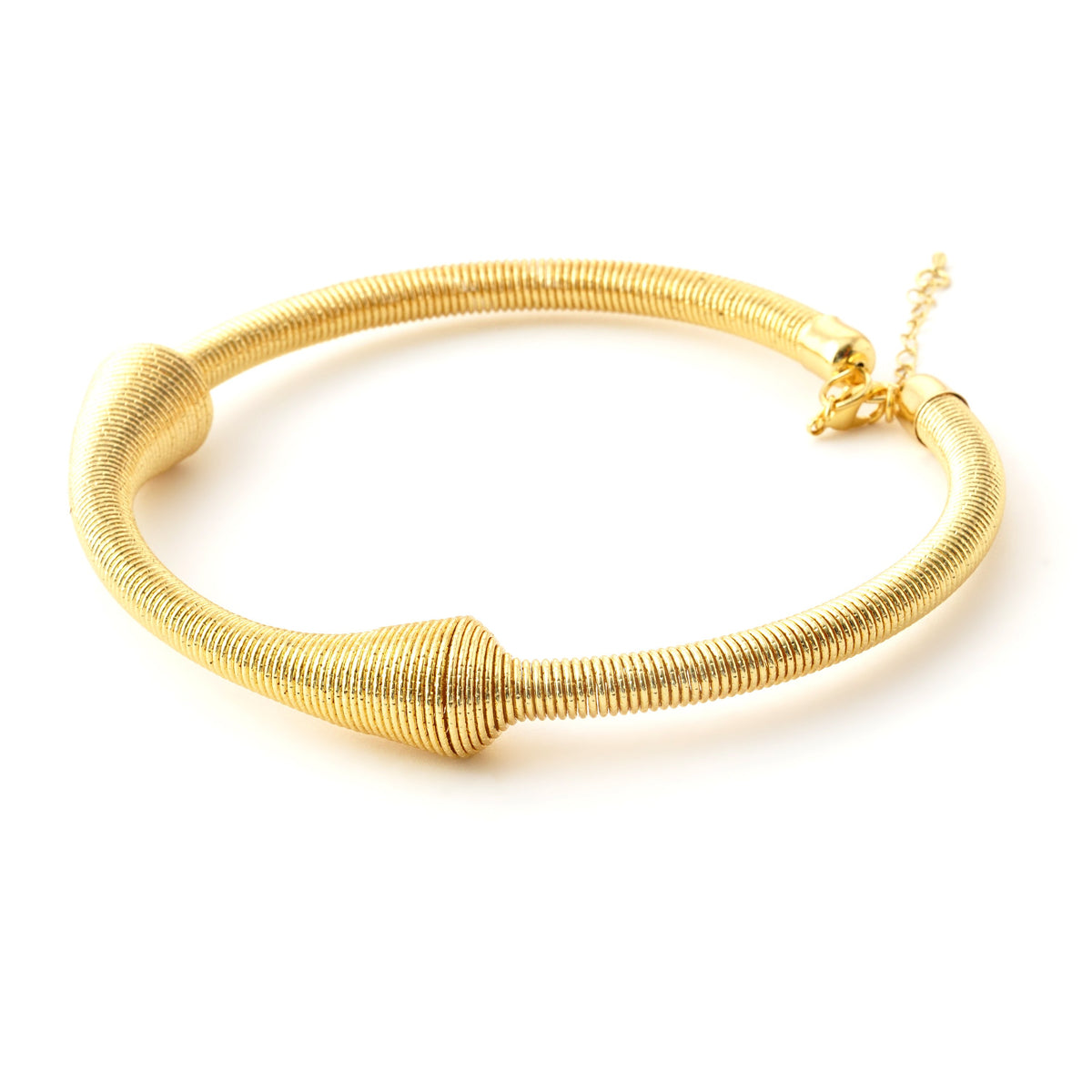 Elegant Gold-Plated Coil Necklace