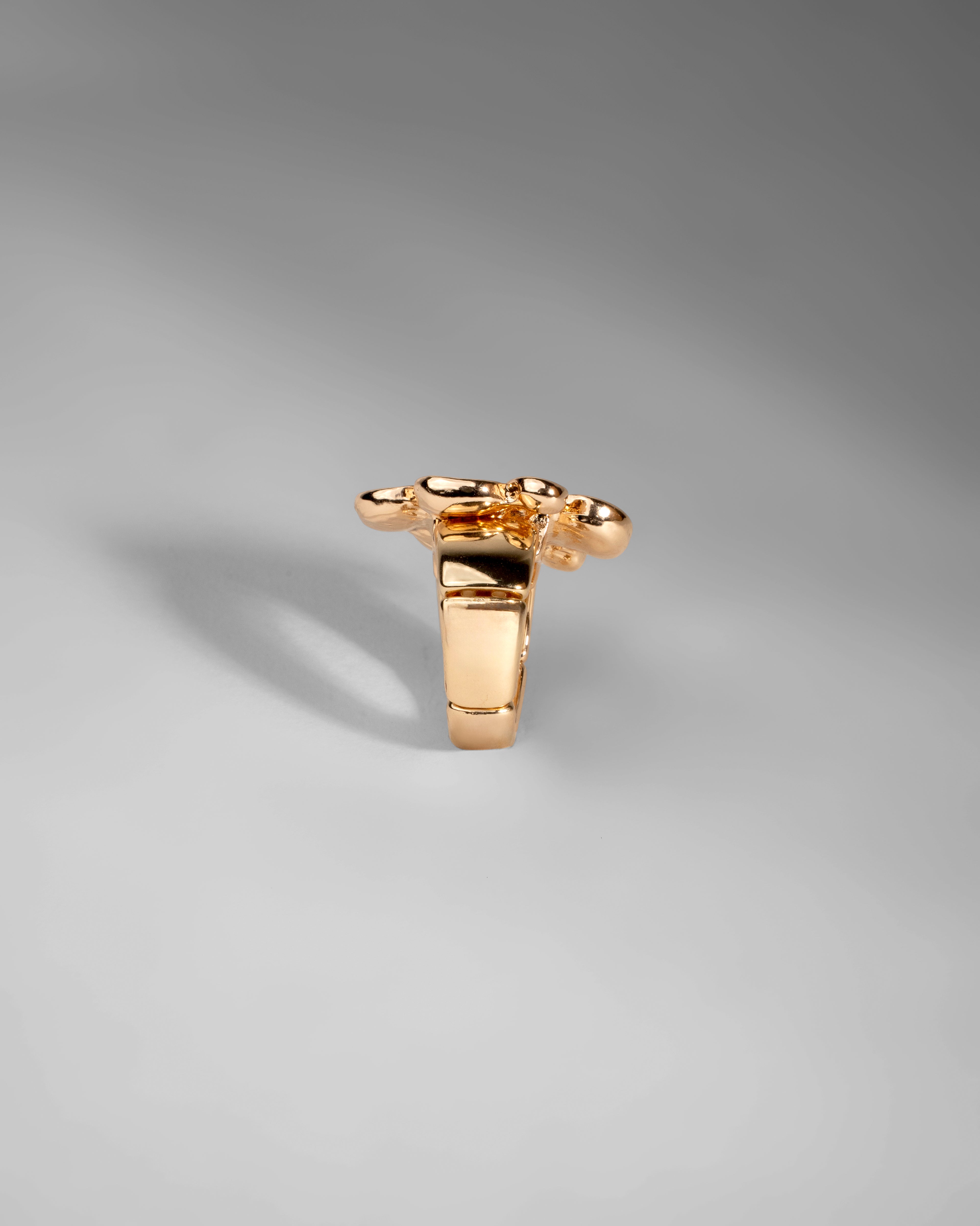 Multi-Color Gem Cluster Ring in Gold