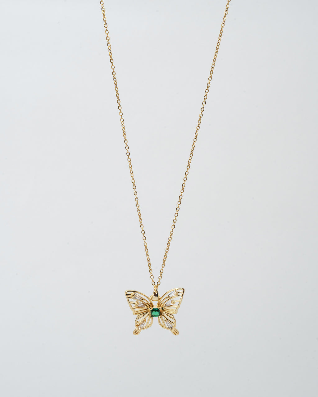 Gold Butterfly Pendant Necklace