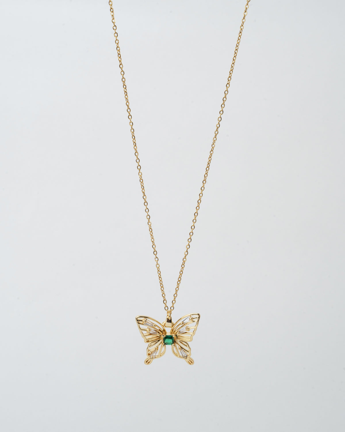 Gold Butterfly Pendant Necklace