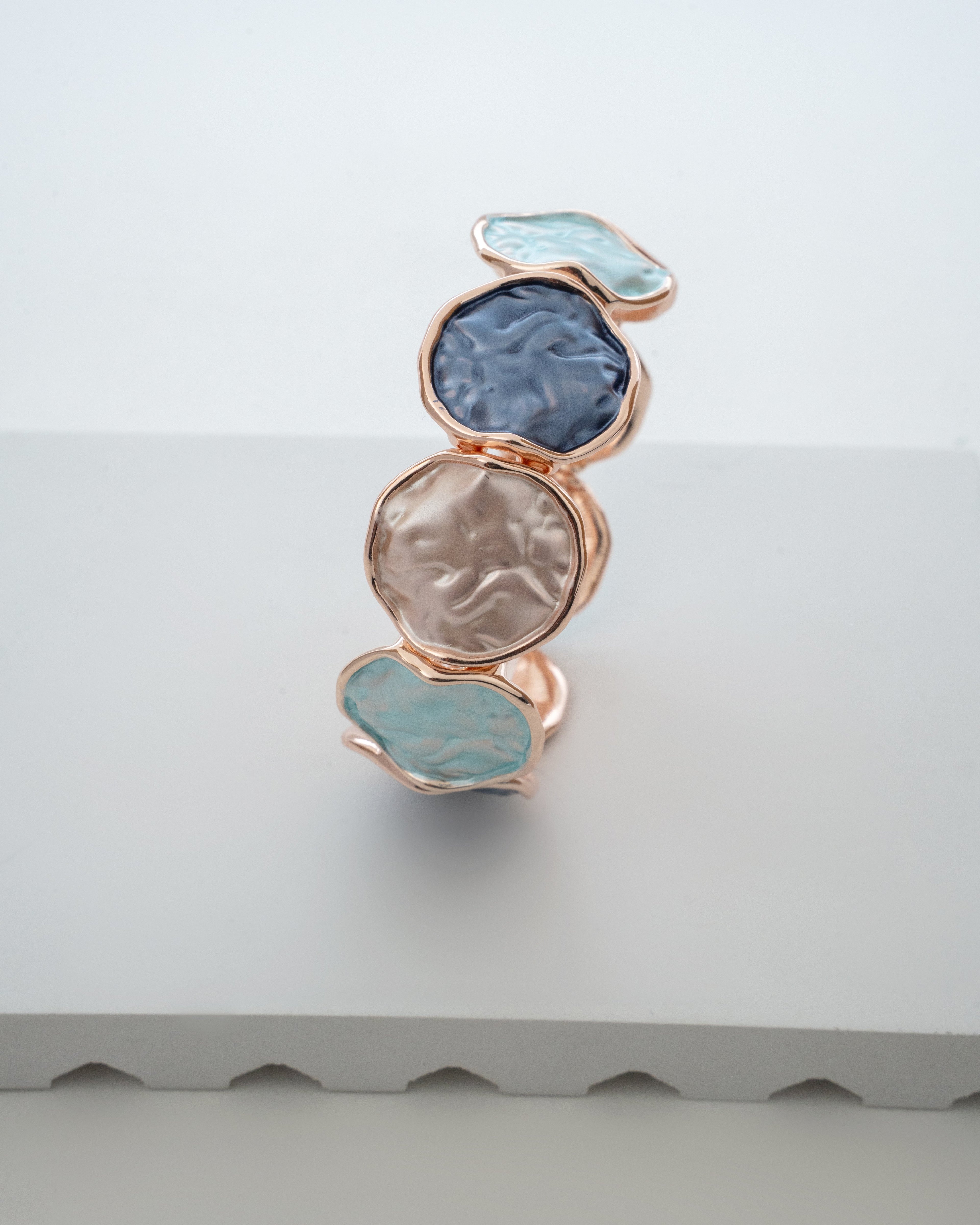 Elegance Multicolor Gemstone Rose Gold Bracelet