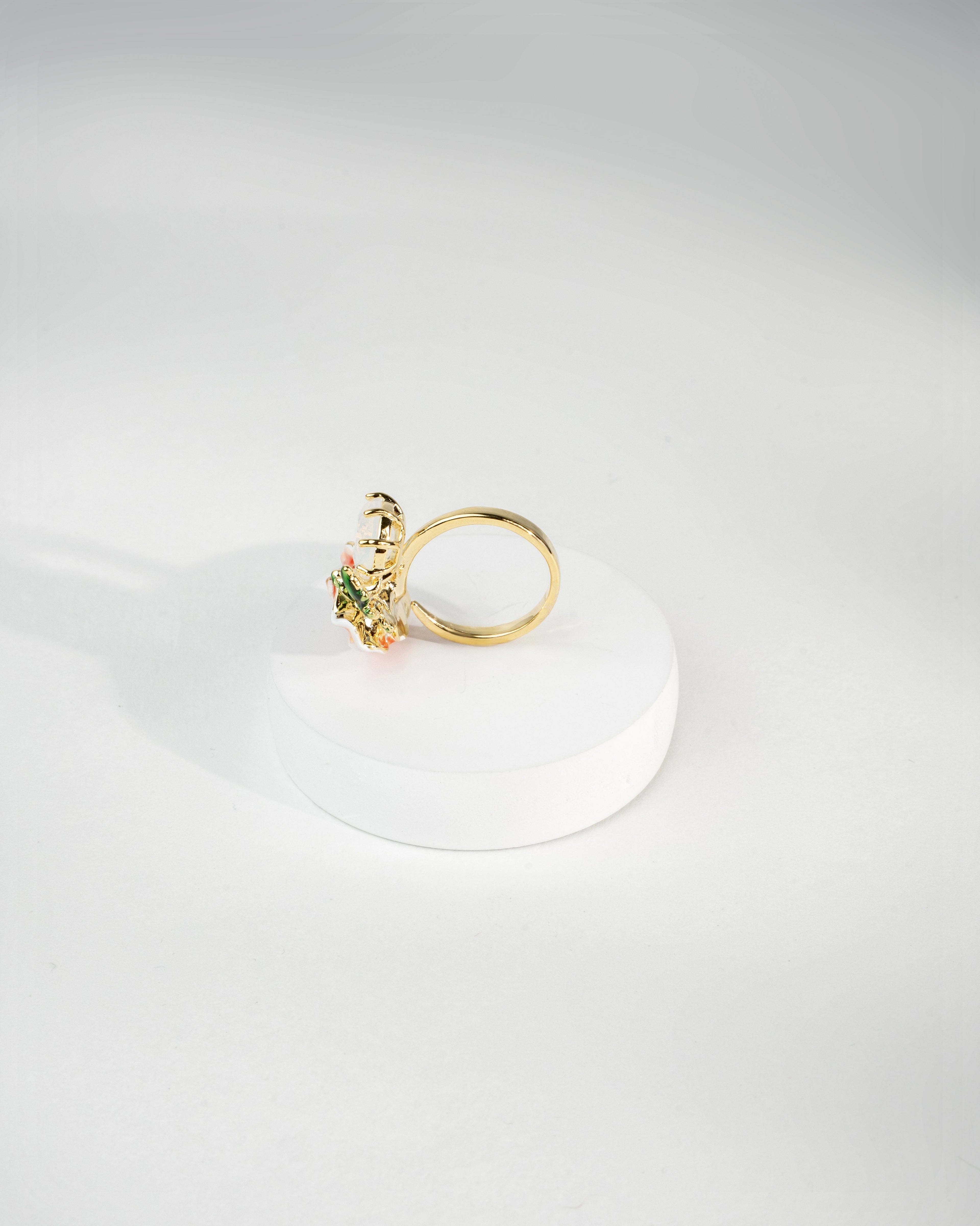 Coral Bloom Fantasy Ring
