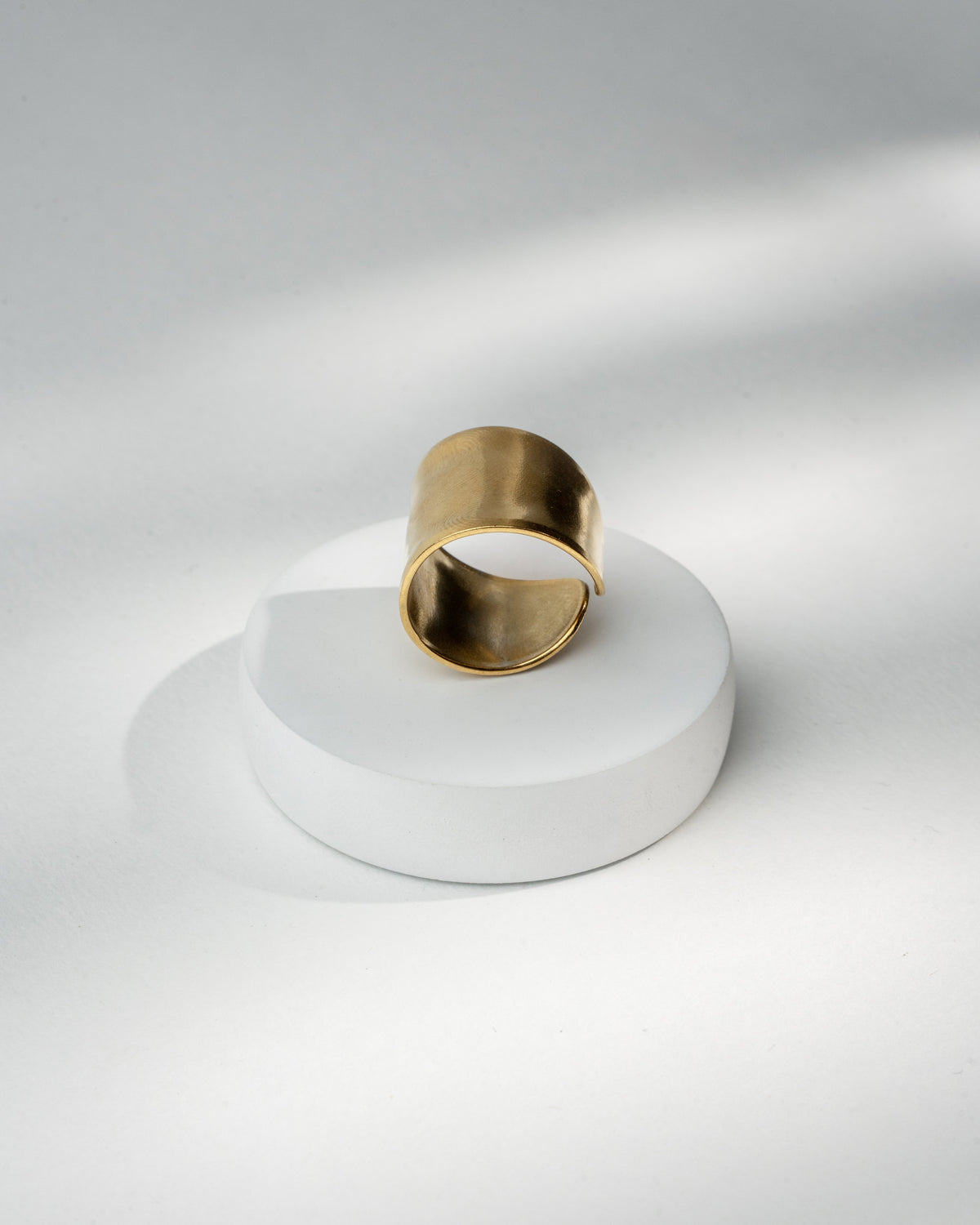 Elegant Gold Wide Band Ring