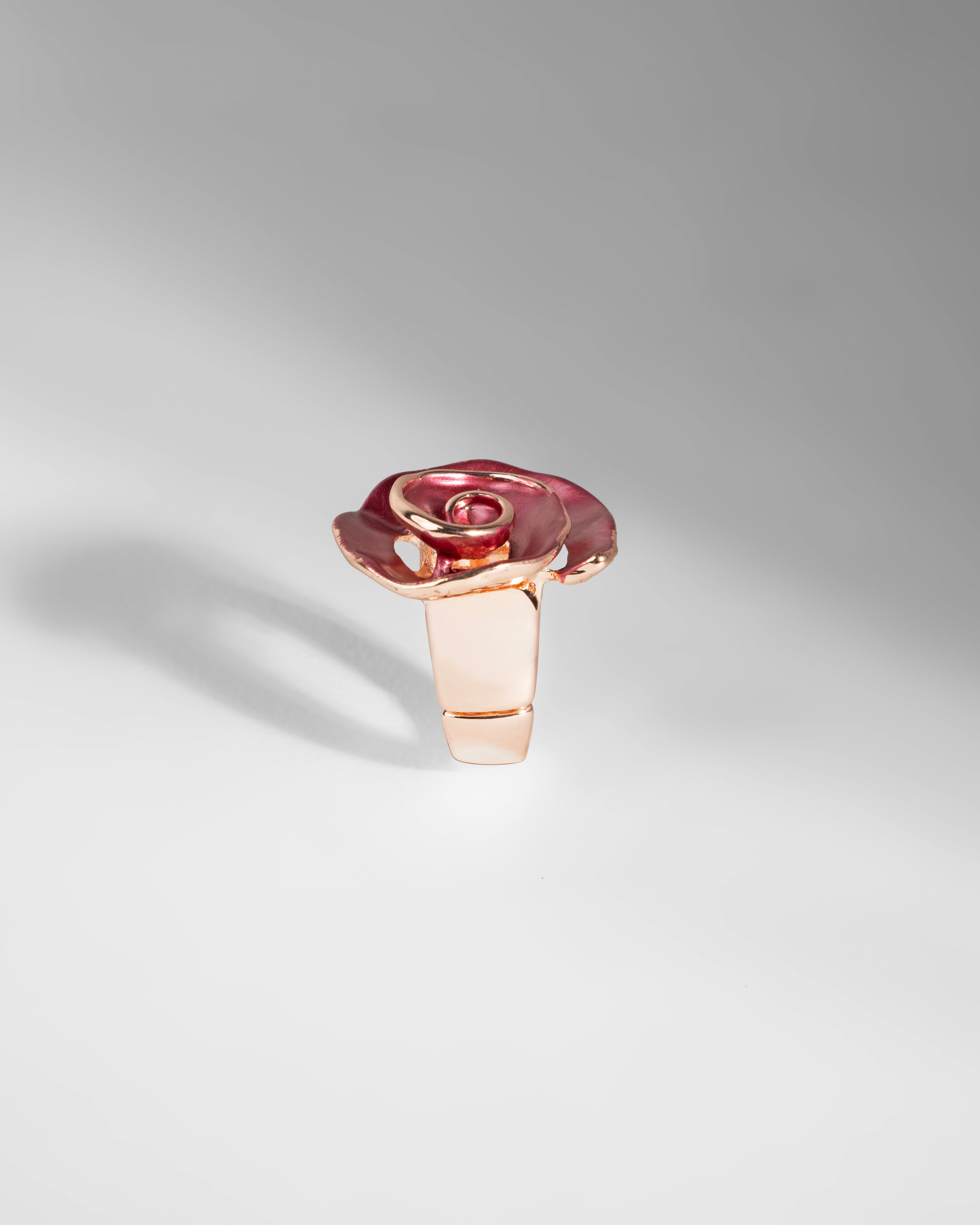 Elegant Rose Spiral Ceramic Ring Holder