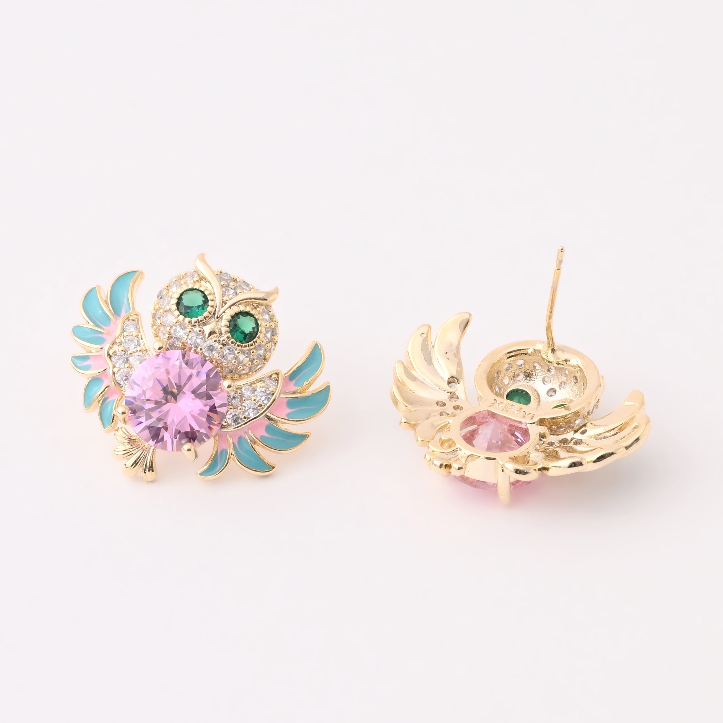 Enchanted Owl Jewel Stud Earrings