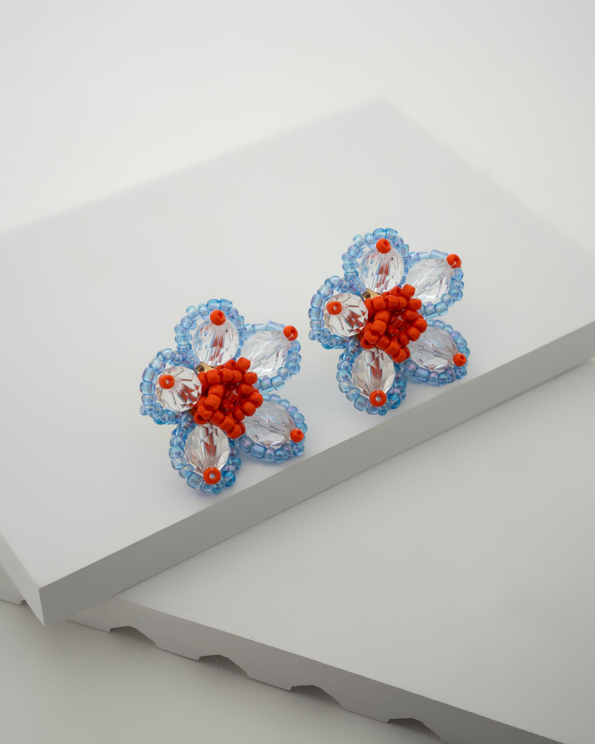 Vibrant Floral Beaded Earrings