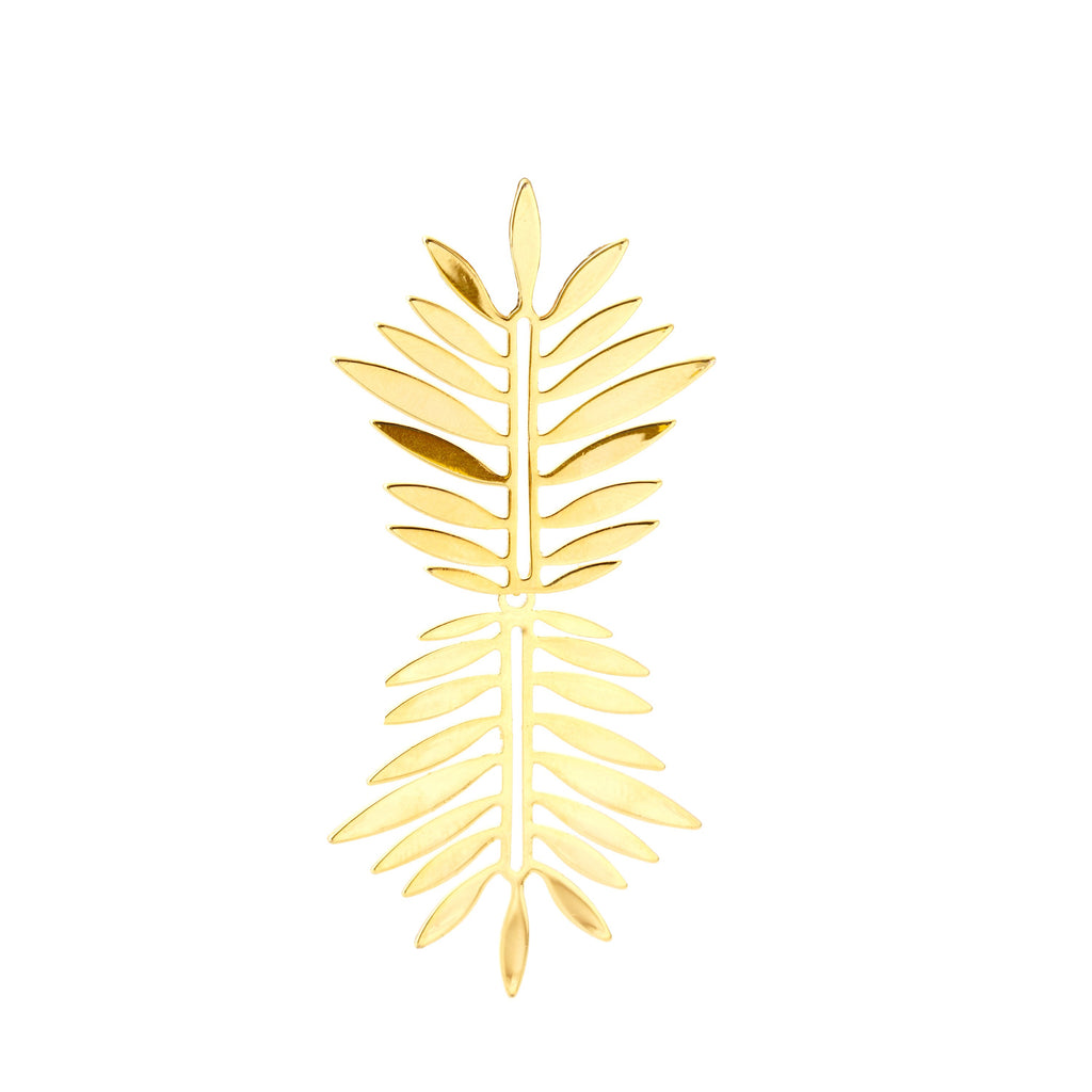 Elegant Gold Leaf-Inspired Statement Earring