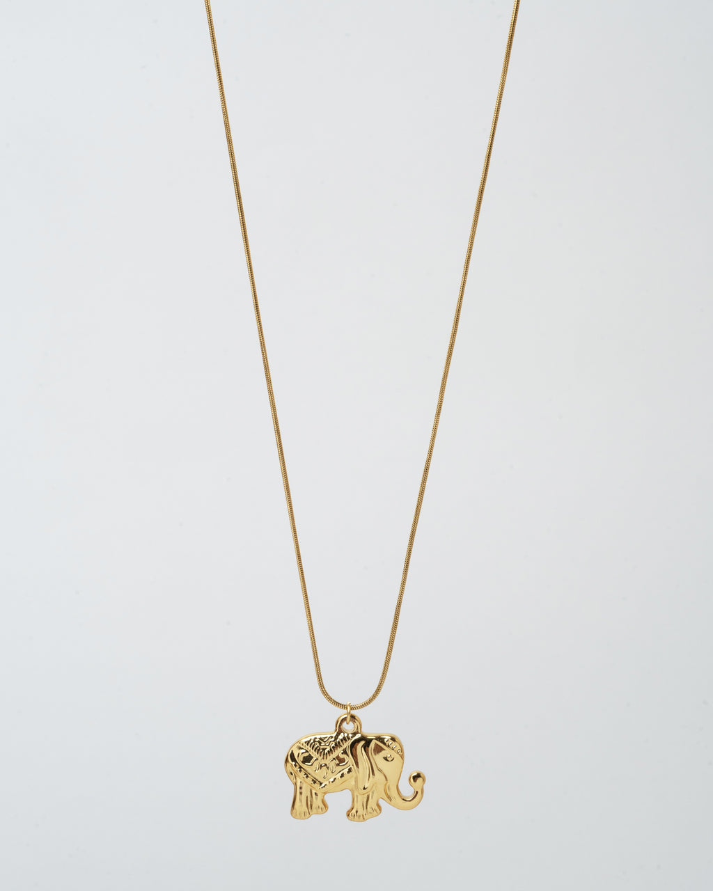 Elegant Gold-Plated Elephant Pendant Necklace