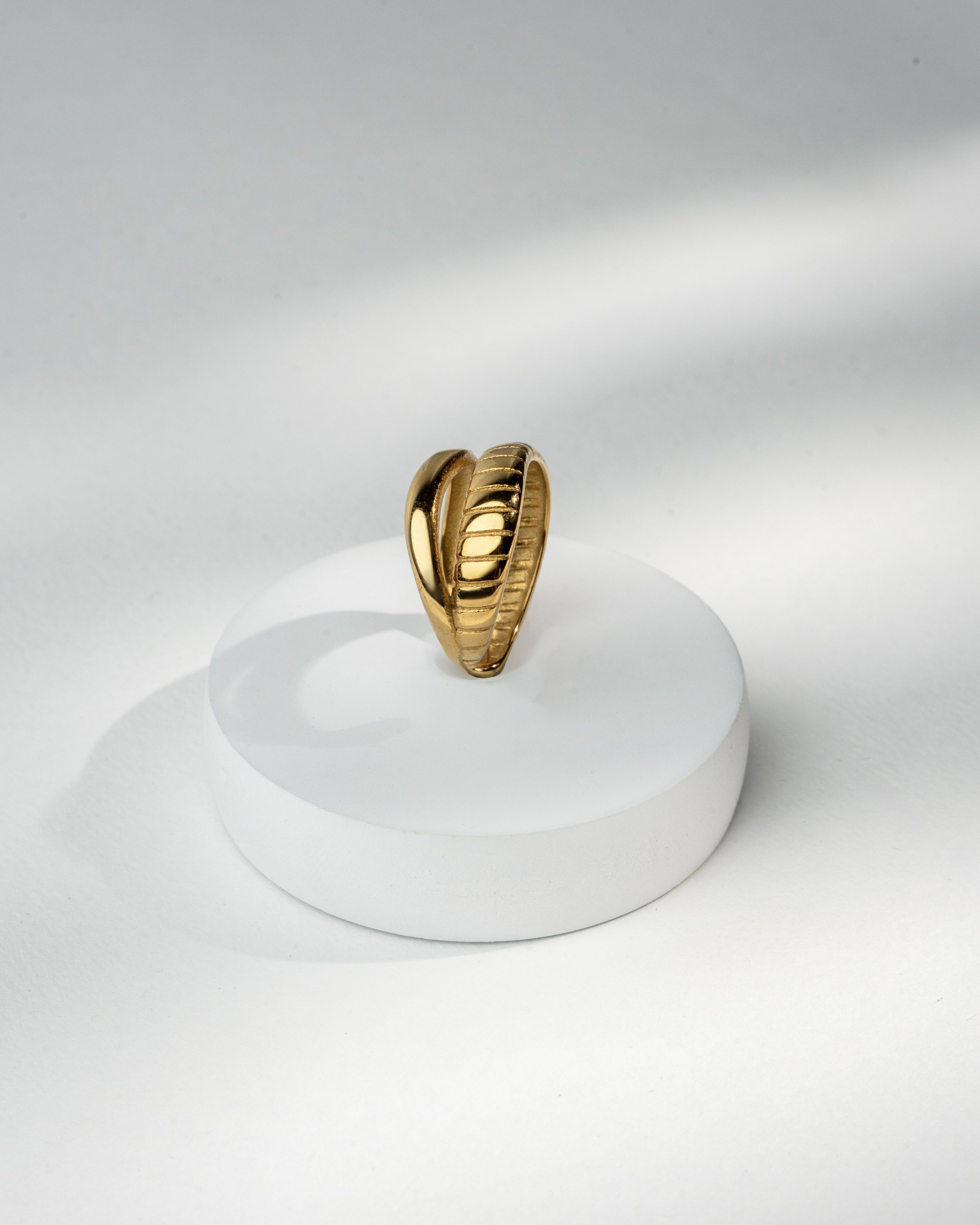 Elegant Gold-Tone Statement Ring