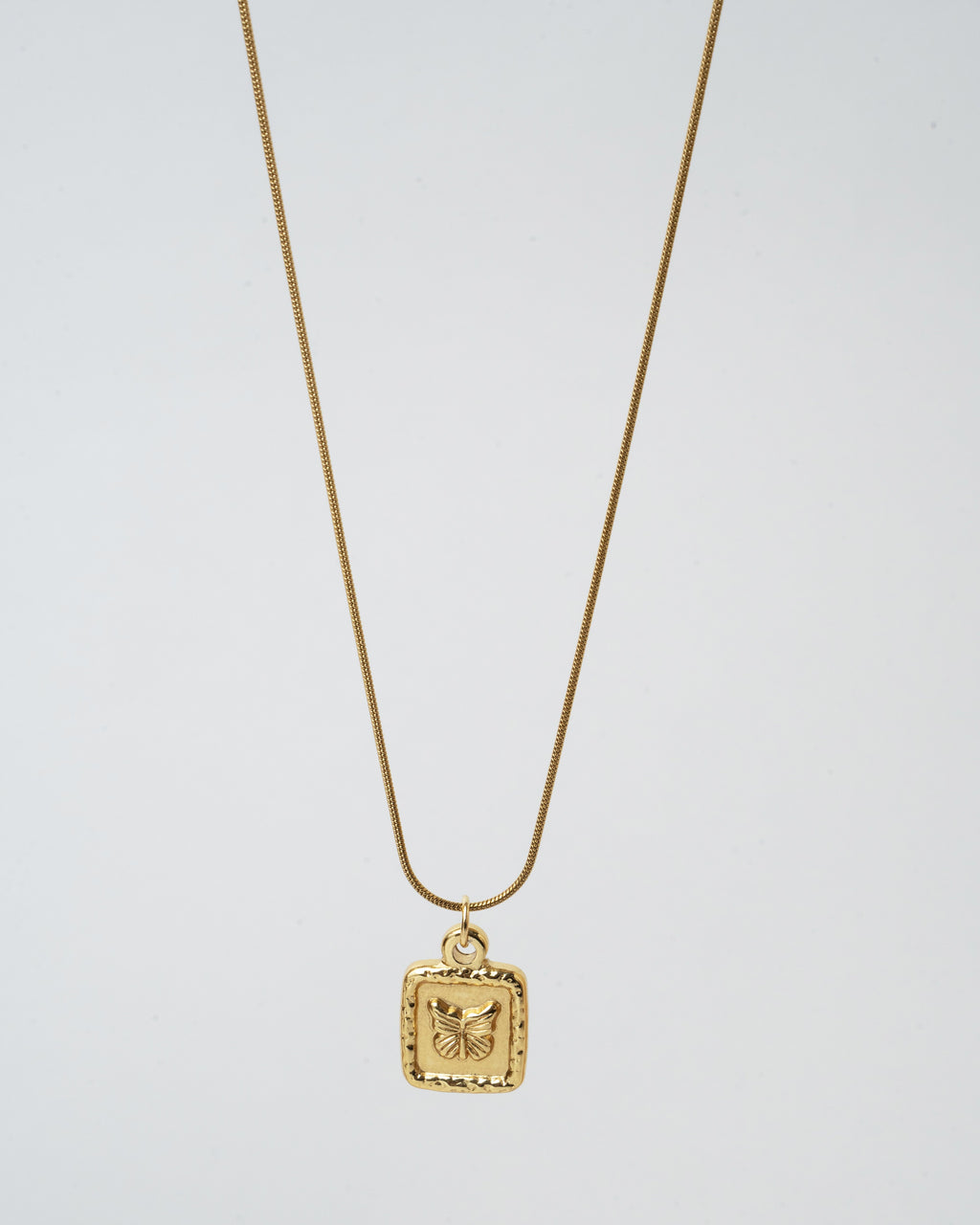 Elegant Gold-Plated Butterfly Pendant Necklace