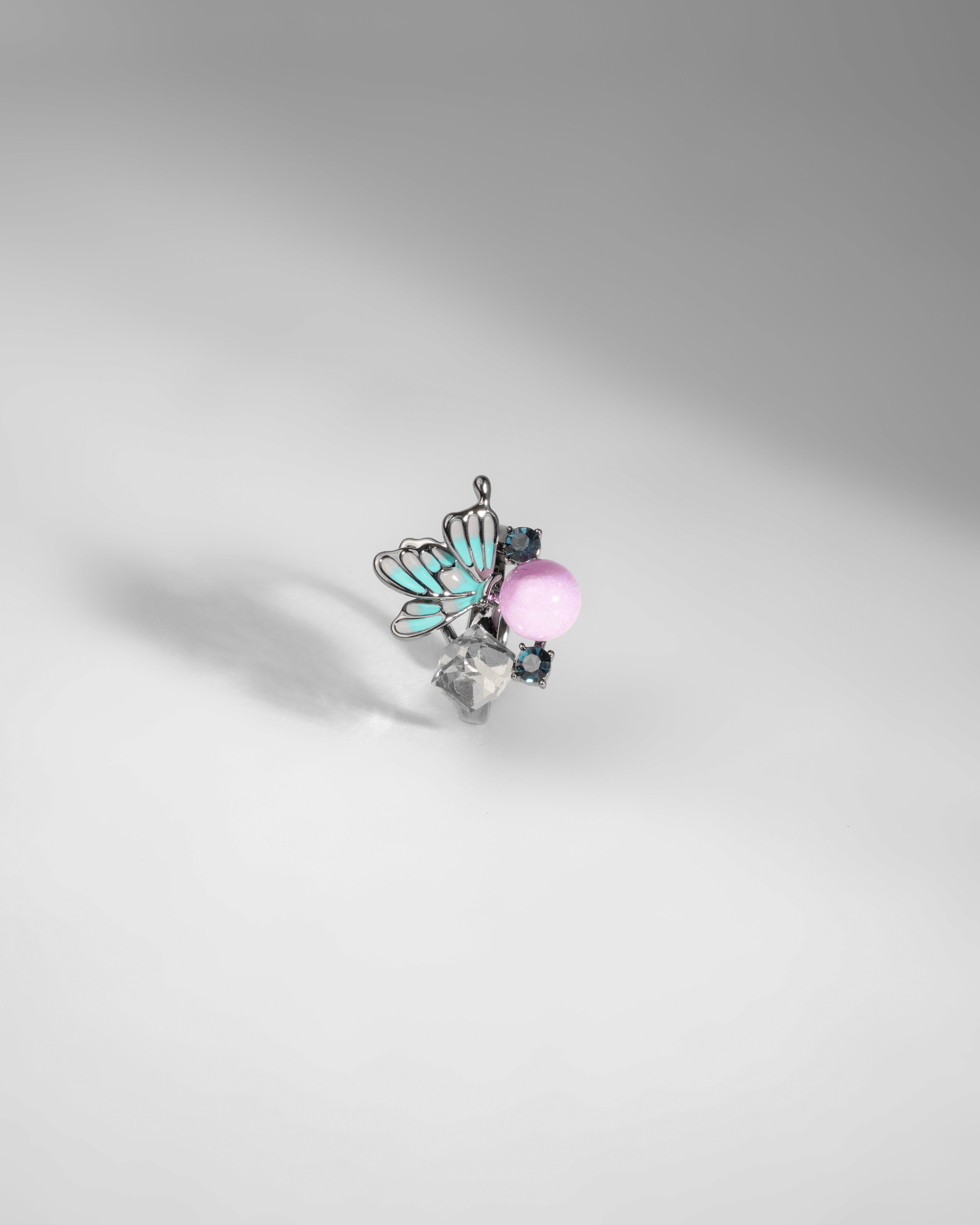 Enchanted Butterfly Crystal Brooch Pin