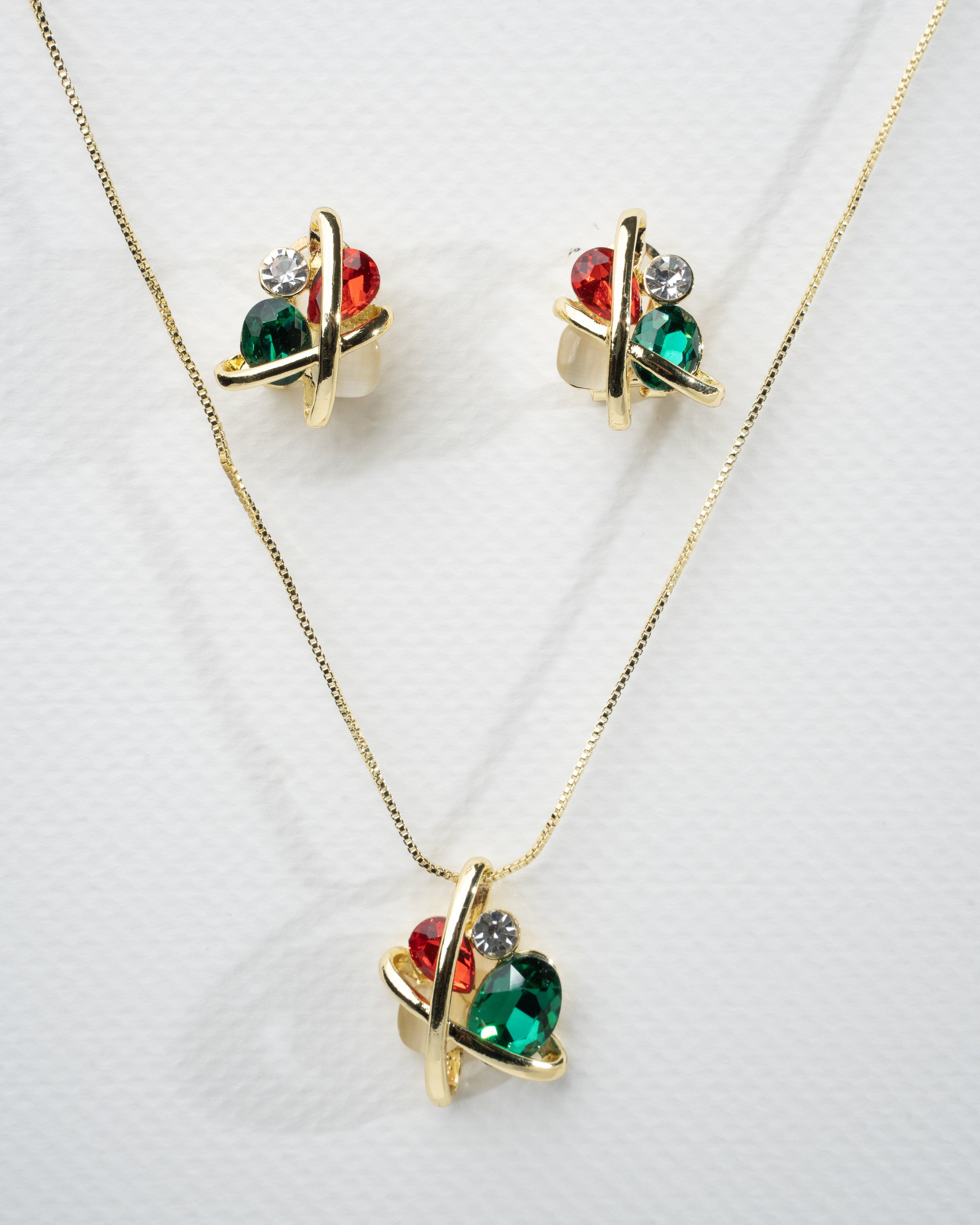 Elegant Multicolor Gemstone Jewelry Set