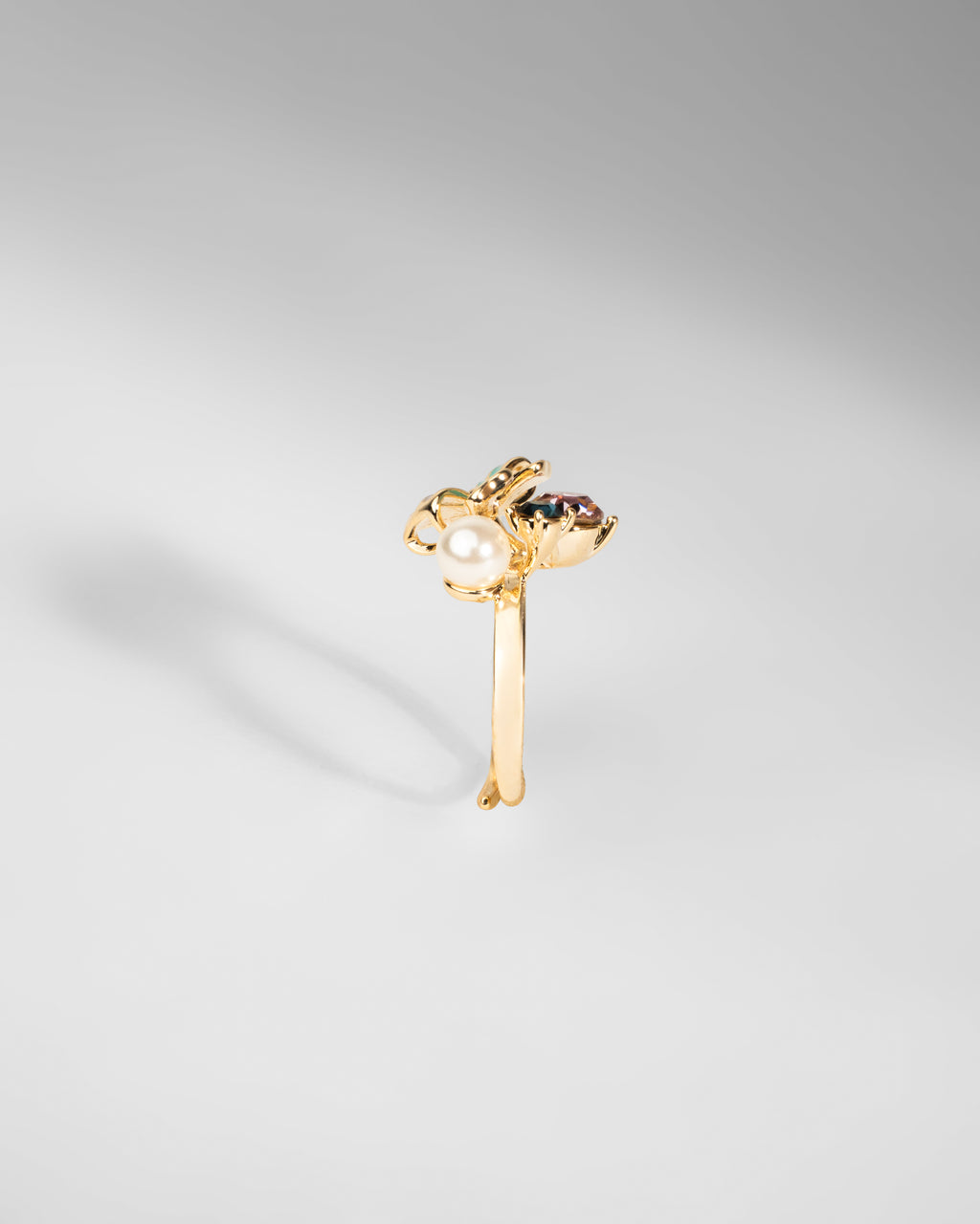 Elegant Floral Multi-Stone Stud Earrings