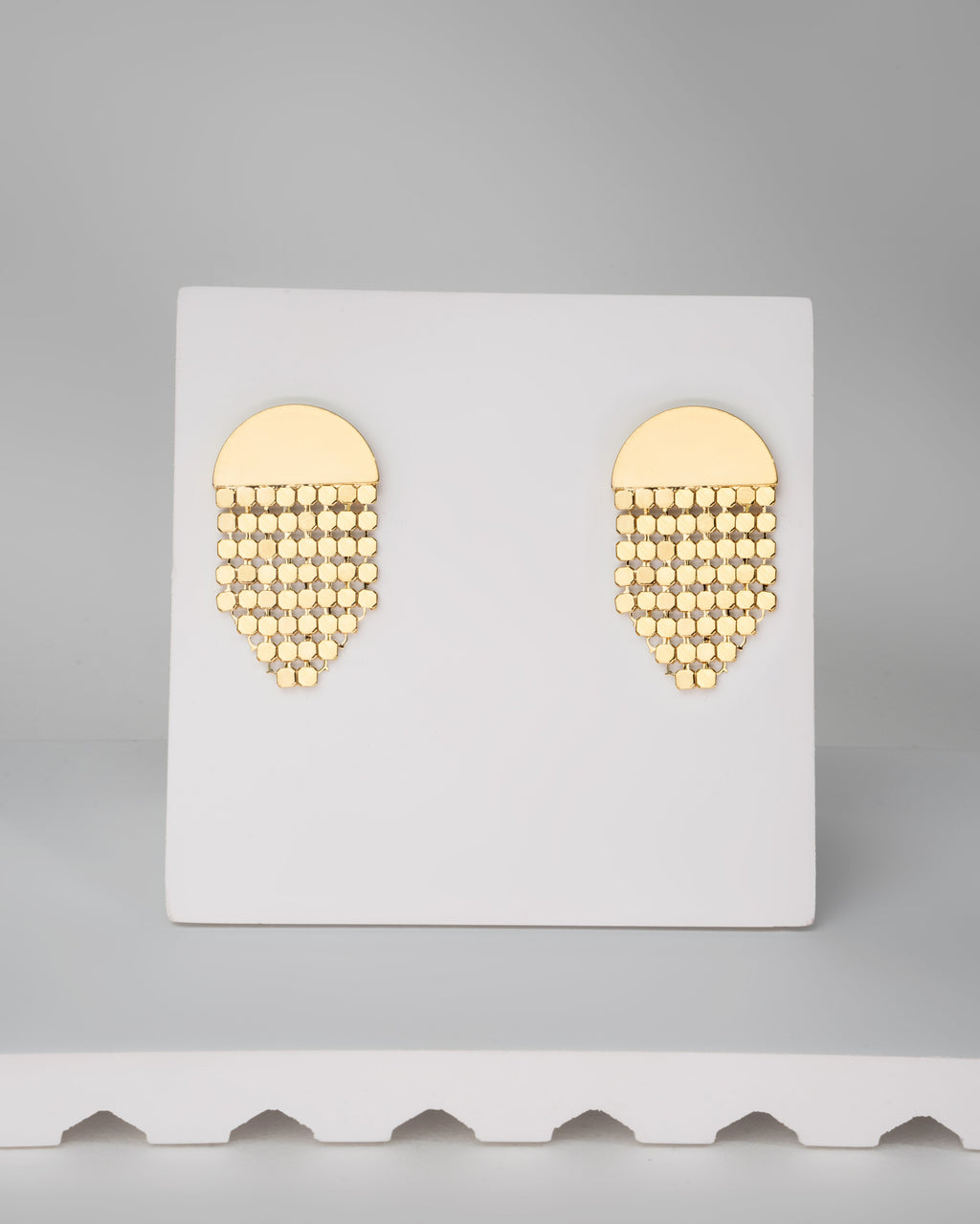 Elegant Gold Plated Cascading Chain Earrings