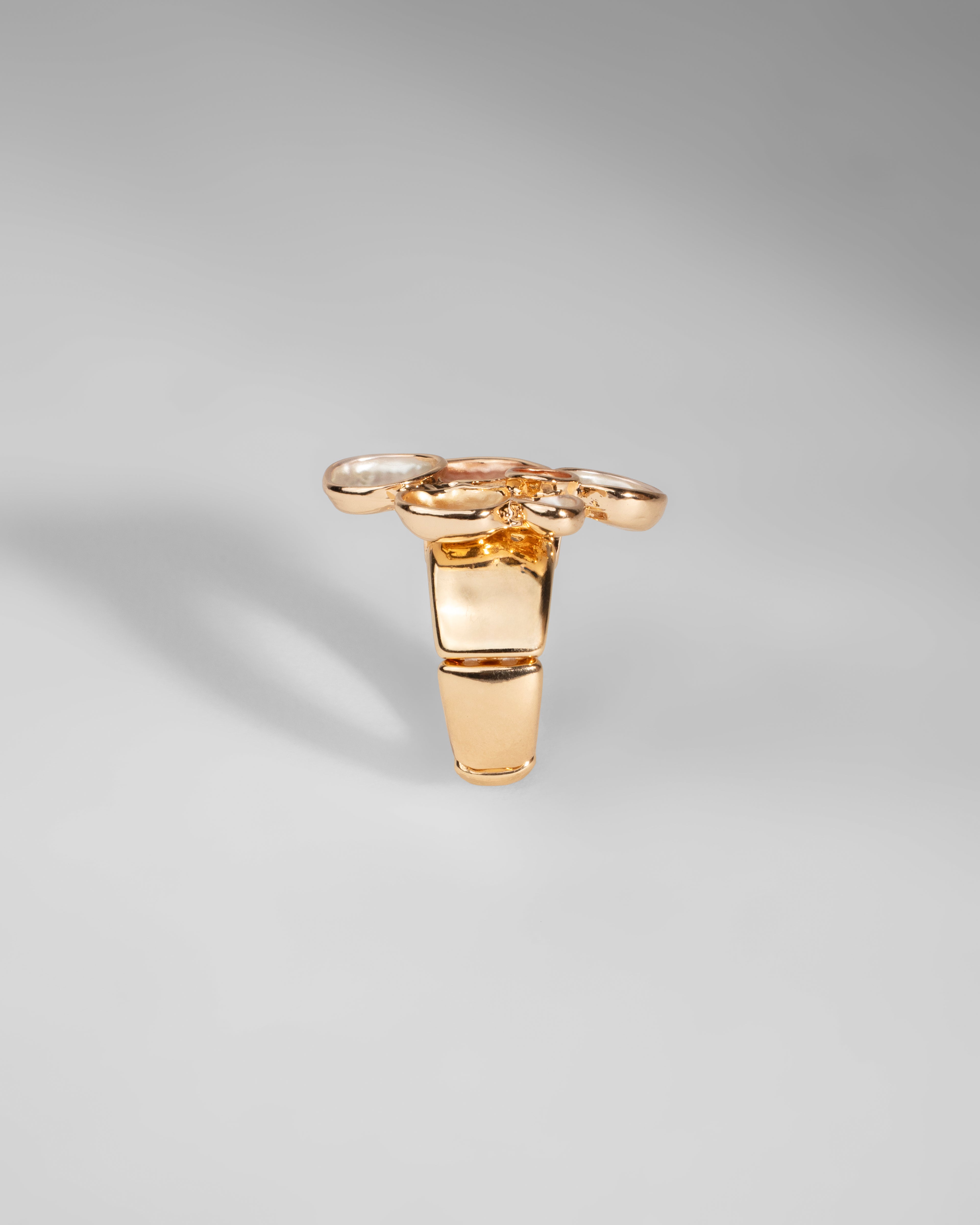 Elegant Multicolored Gemstone Bubble Ring