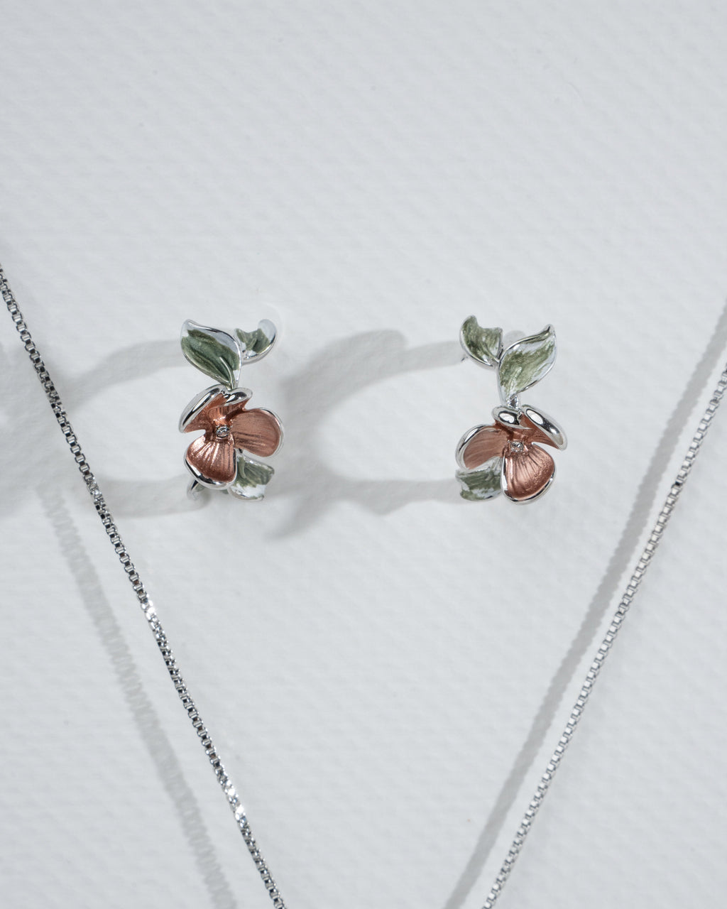 Enchanted Blossom Jewelry Set - Floral Necklace and Earrings