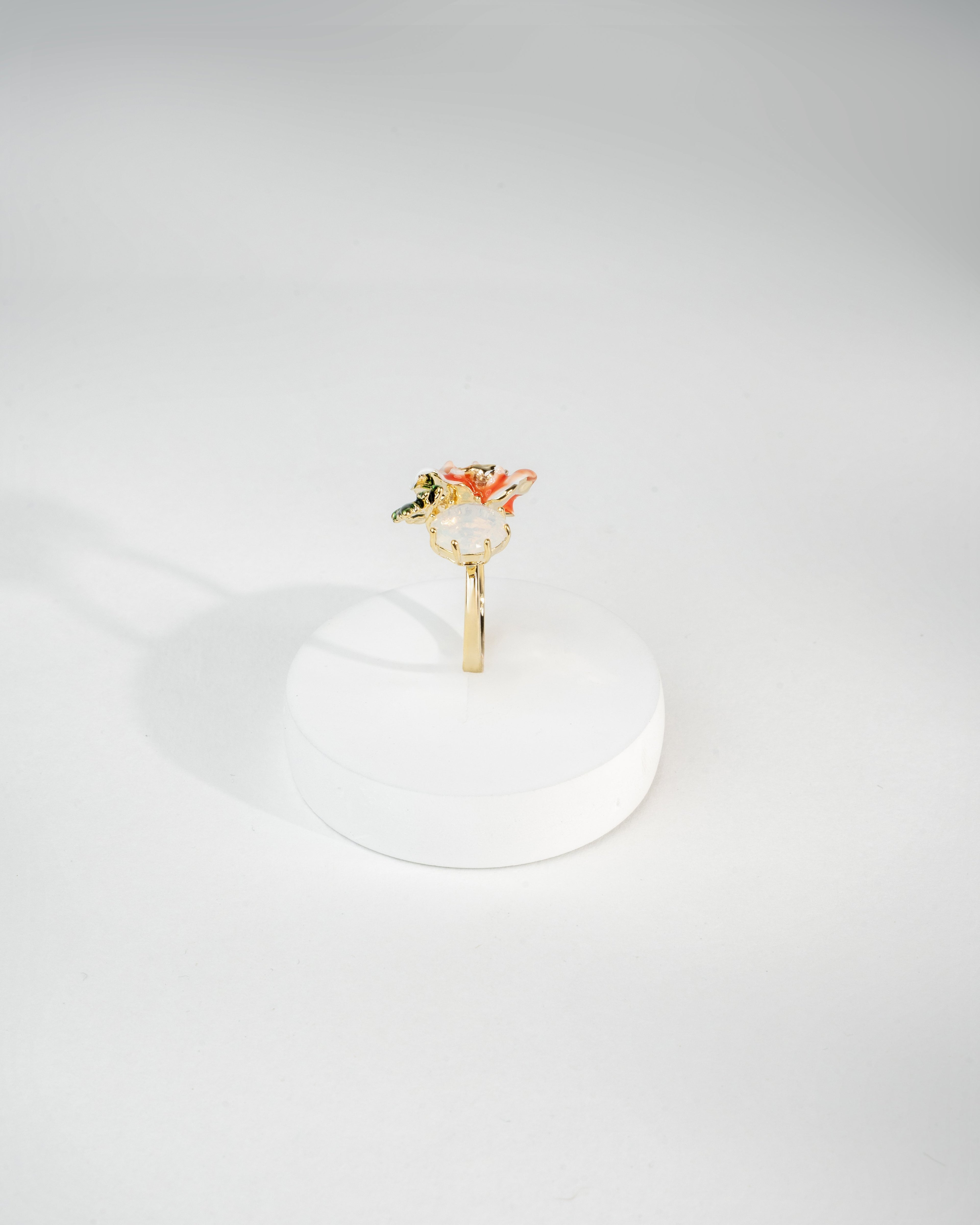 Coral Bloom Fantasy Ring