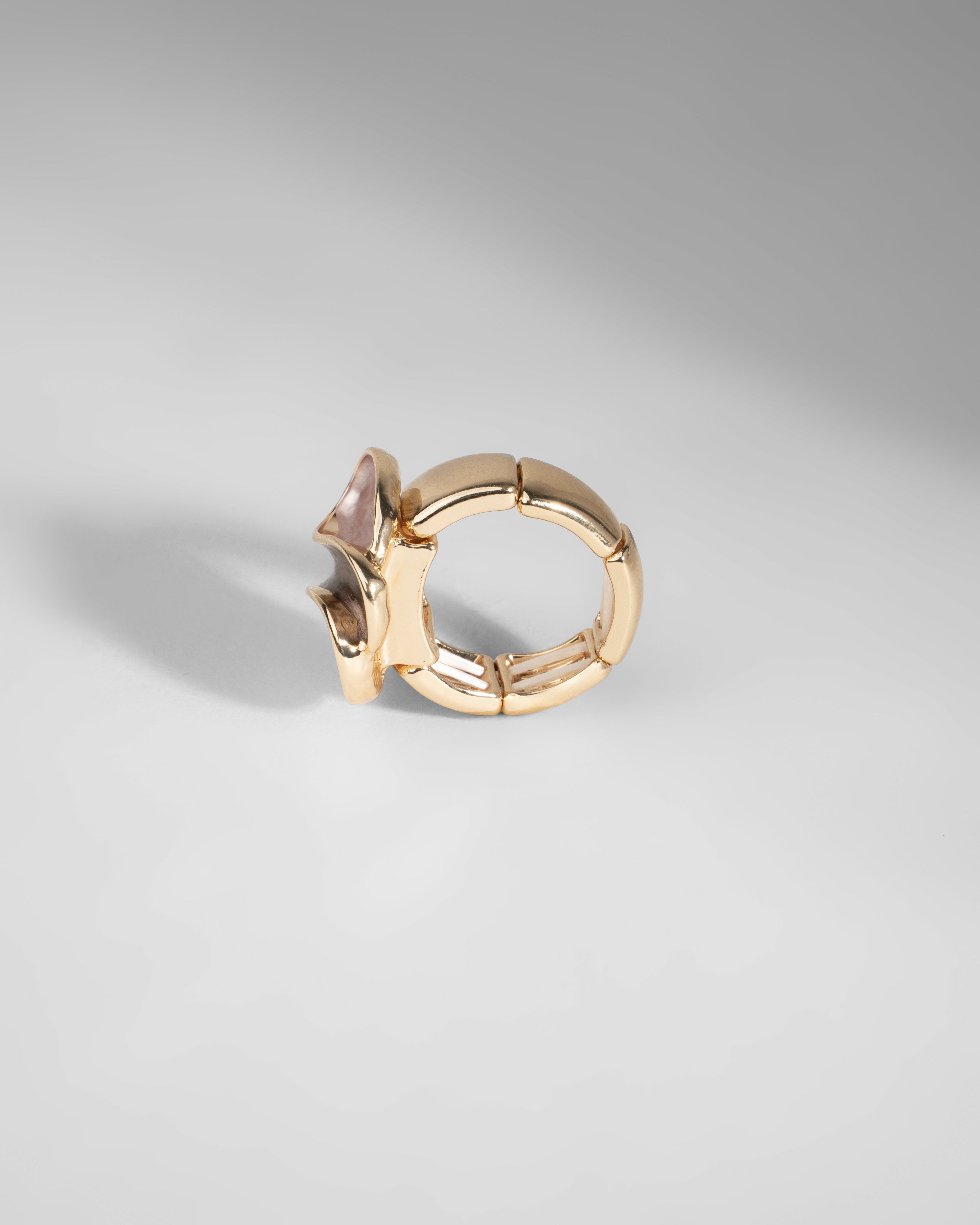 Elegant Swirl Statement Ring in Tri-Tone Enamel