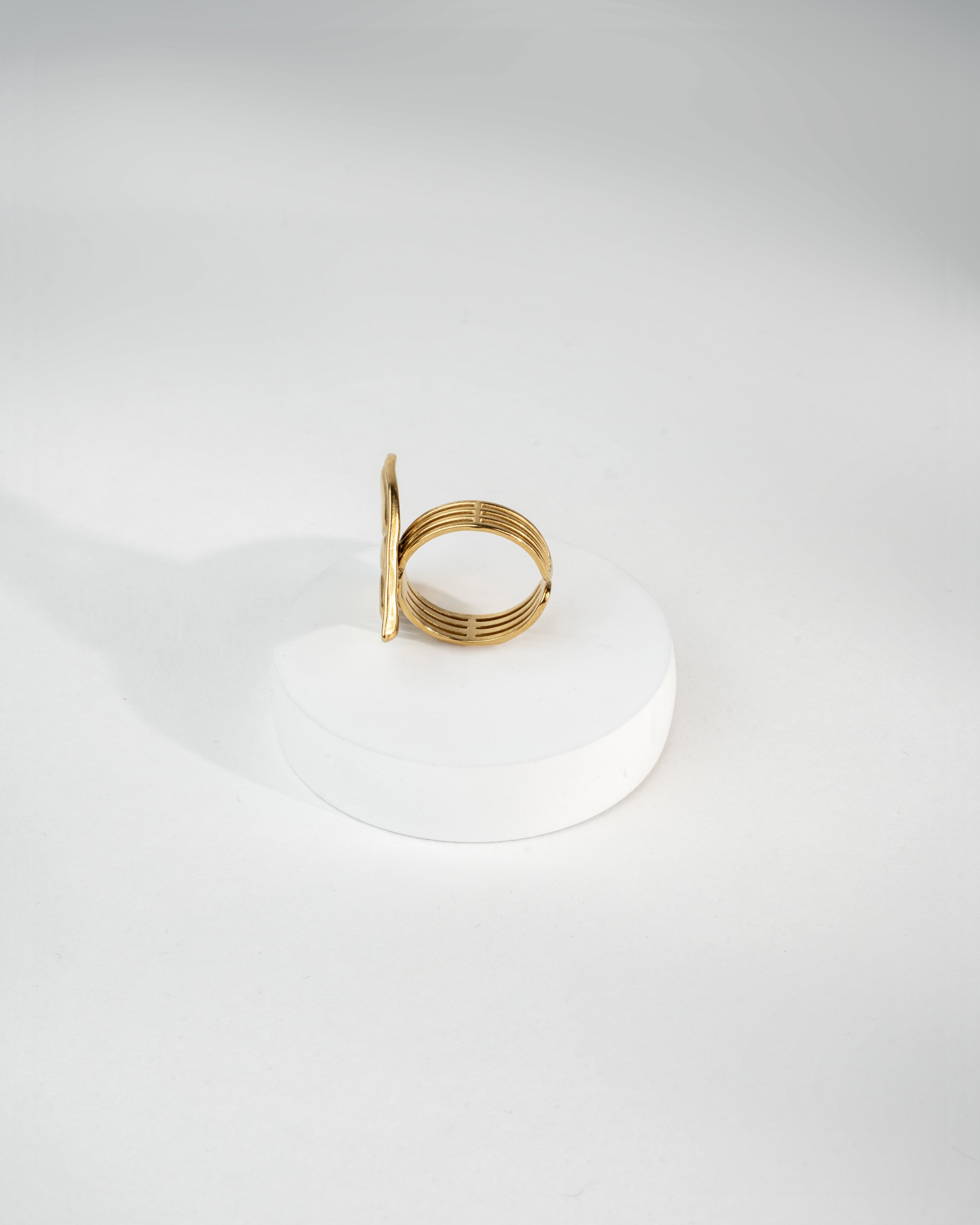 Modern Abstract Gold Ring