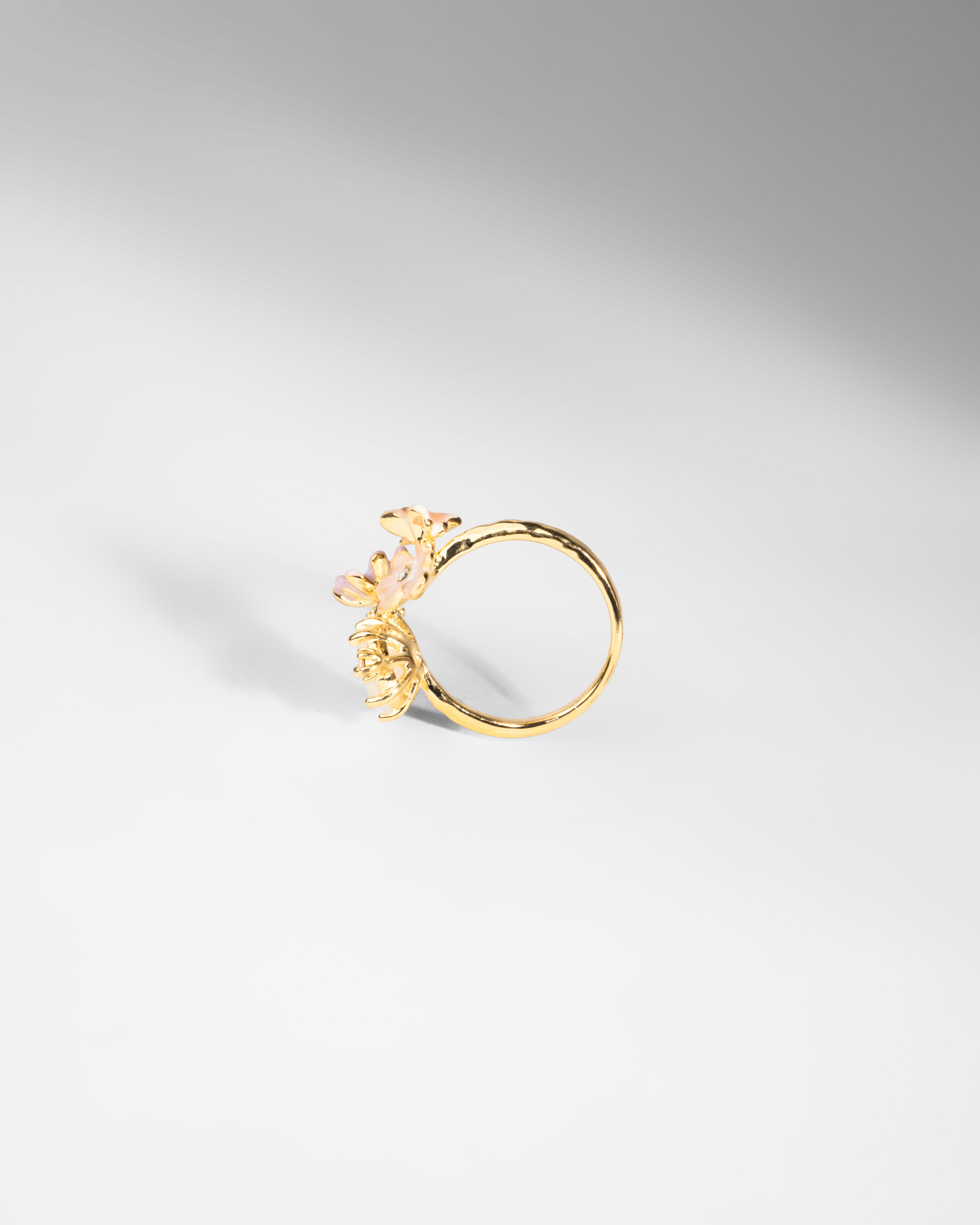 Enchanted Blossom Gold-Plated Adjustable Ring