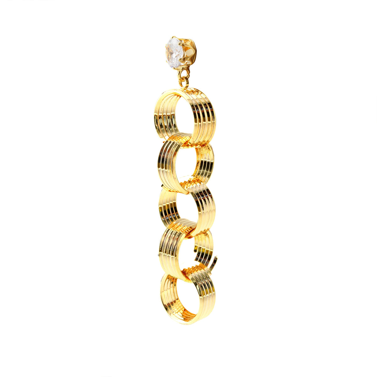 EleganceGold Link Drop Earrings