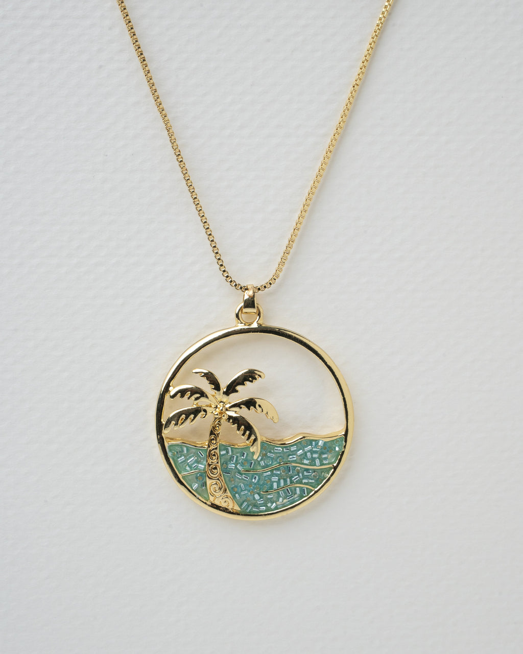 Tropical Paradise Gold Plated Necklace and Earrings Set