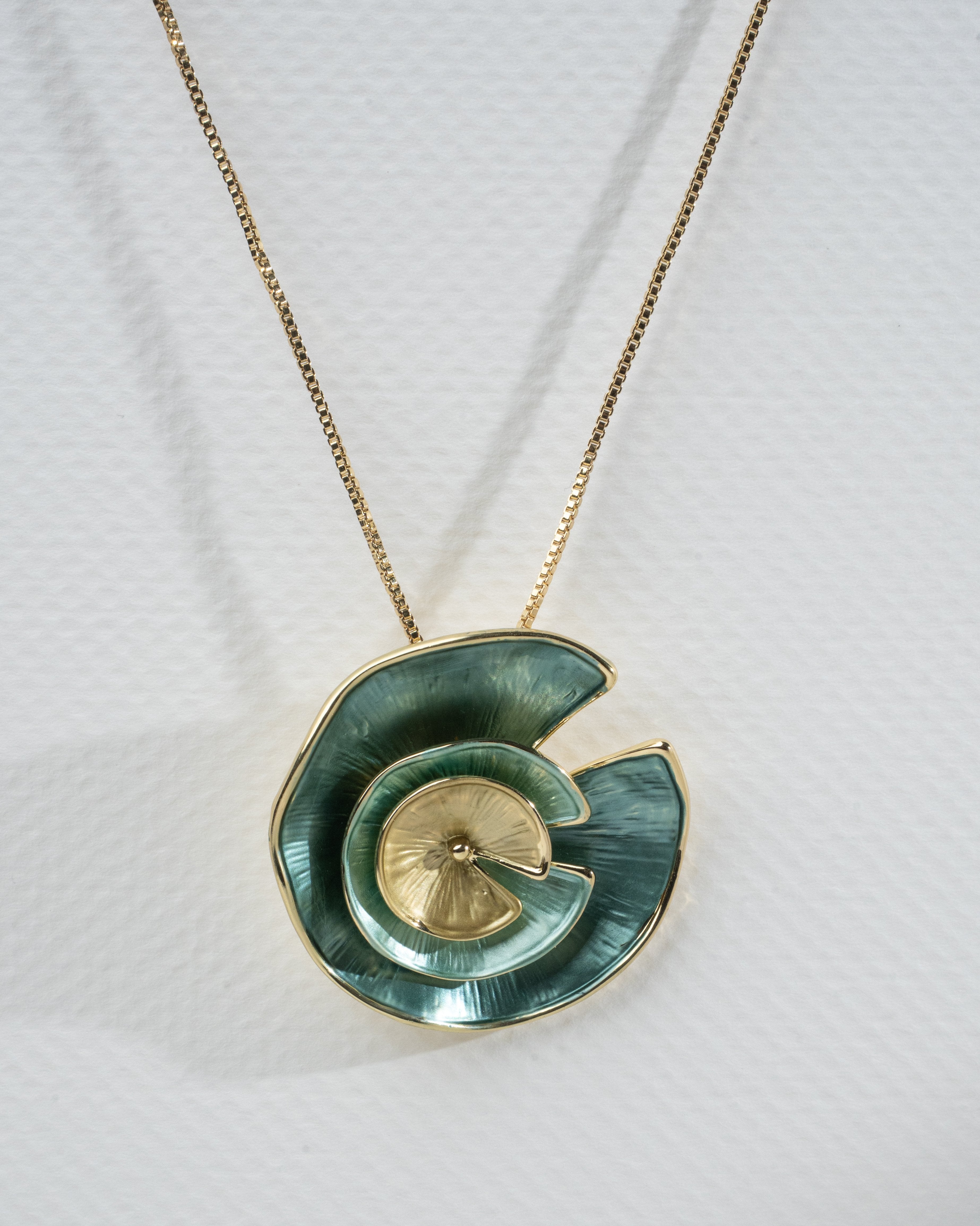 Elegant Gold and Teal Spiral Jewelry Set