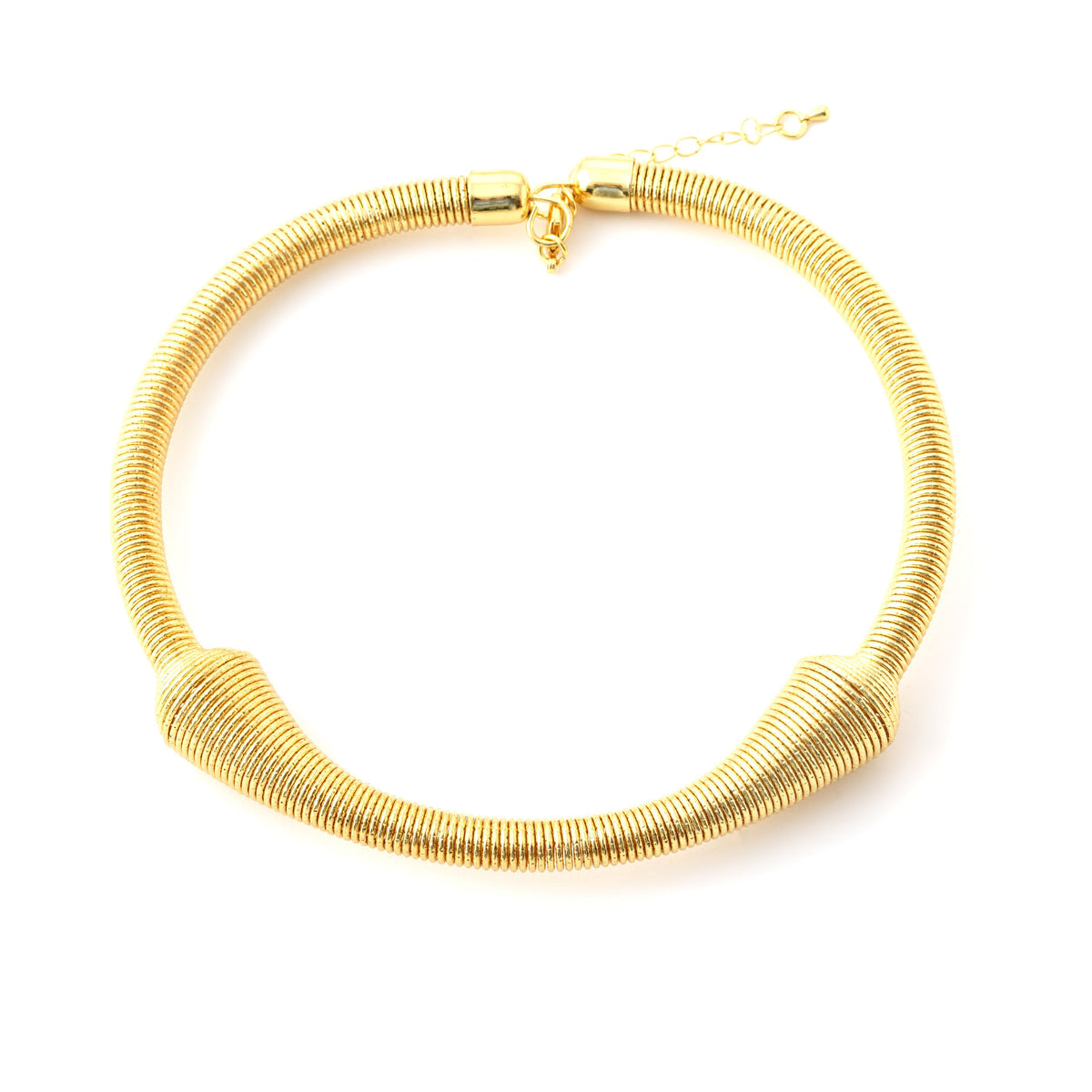 Elegant Gold-Plated Coil Necklace
