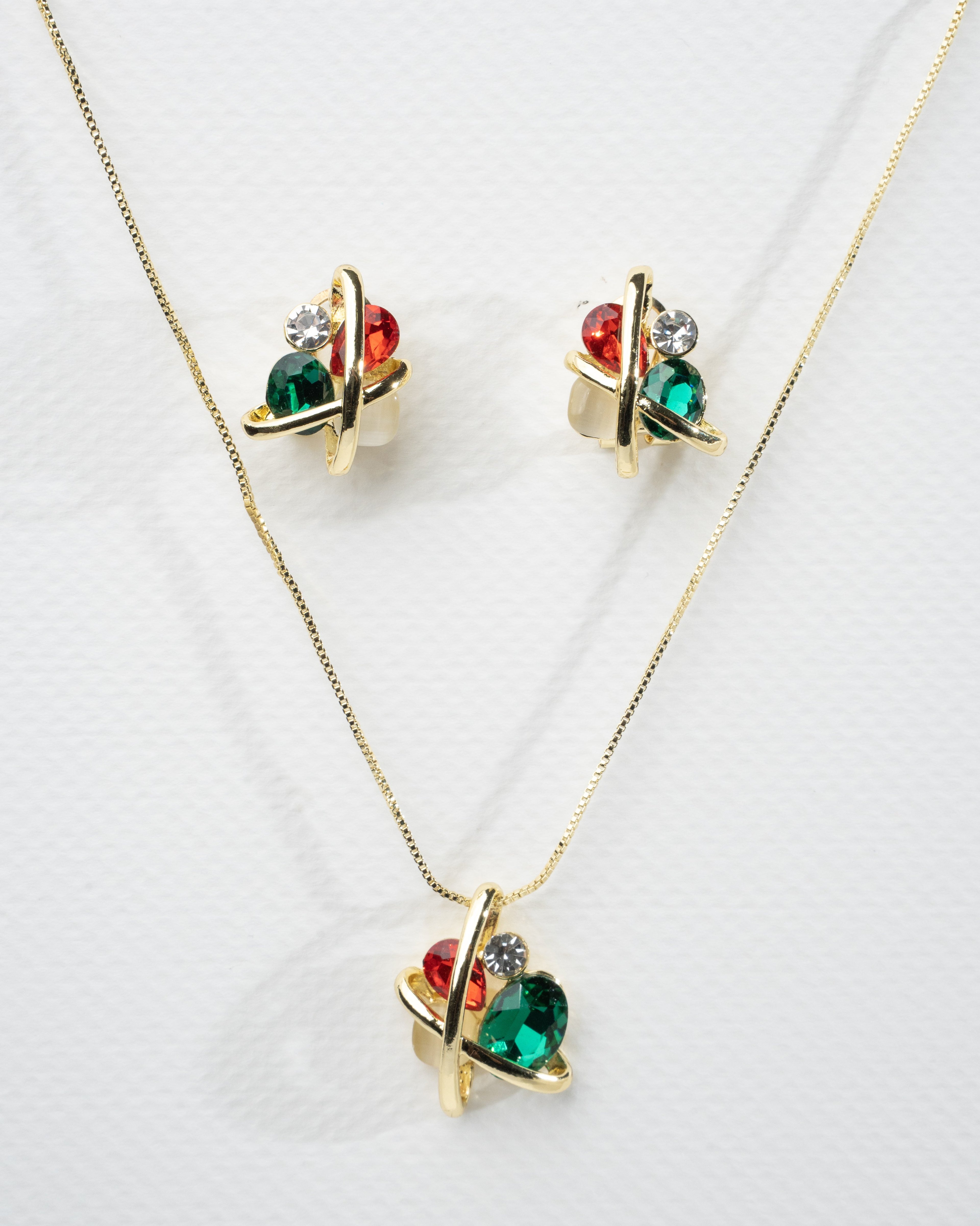 Elegant Multicolor Gemstone Jewelry Set
