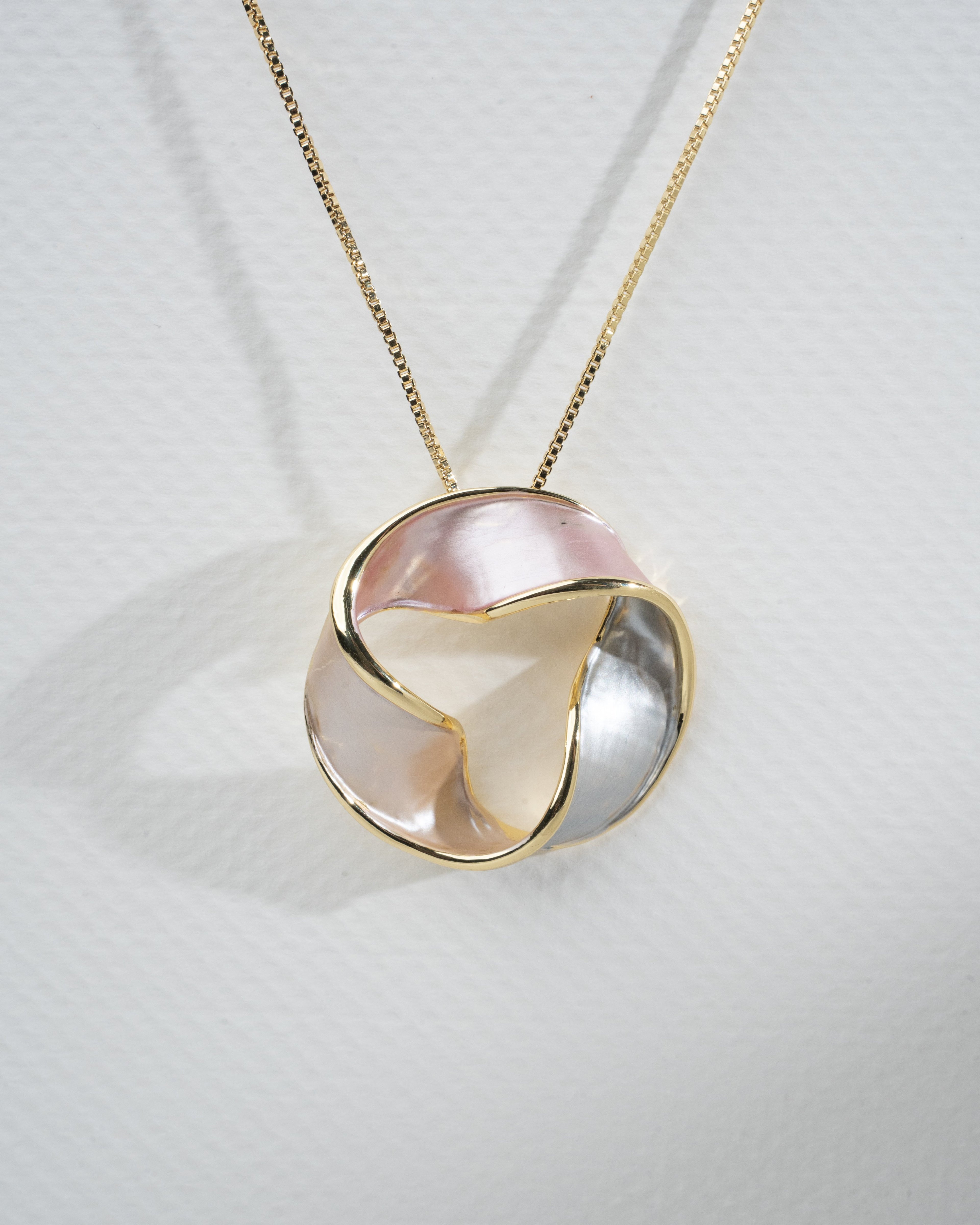 Tri-Tone Elegance Necklace and Earring Set