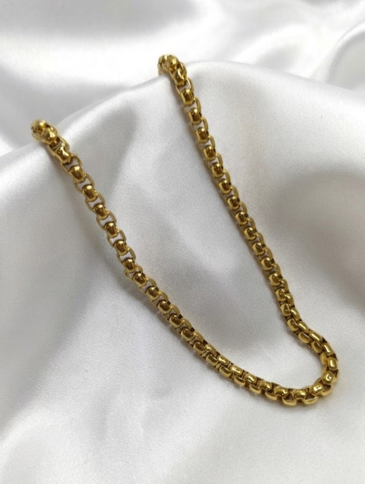 Gold-tone rounded rolo box chain necklace - view 2