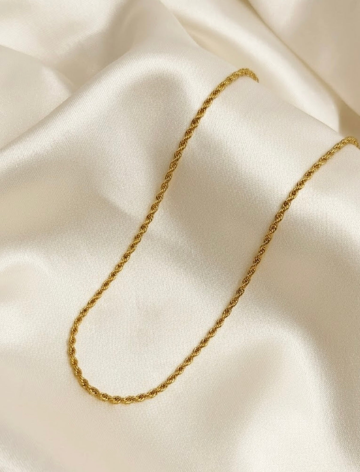 Gold-tone twisted rope chain - view 5