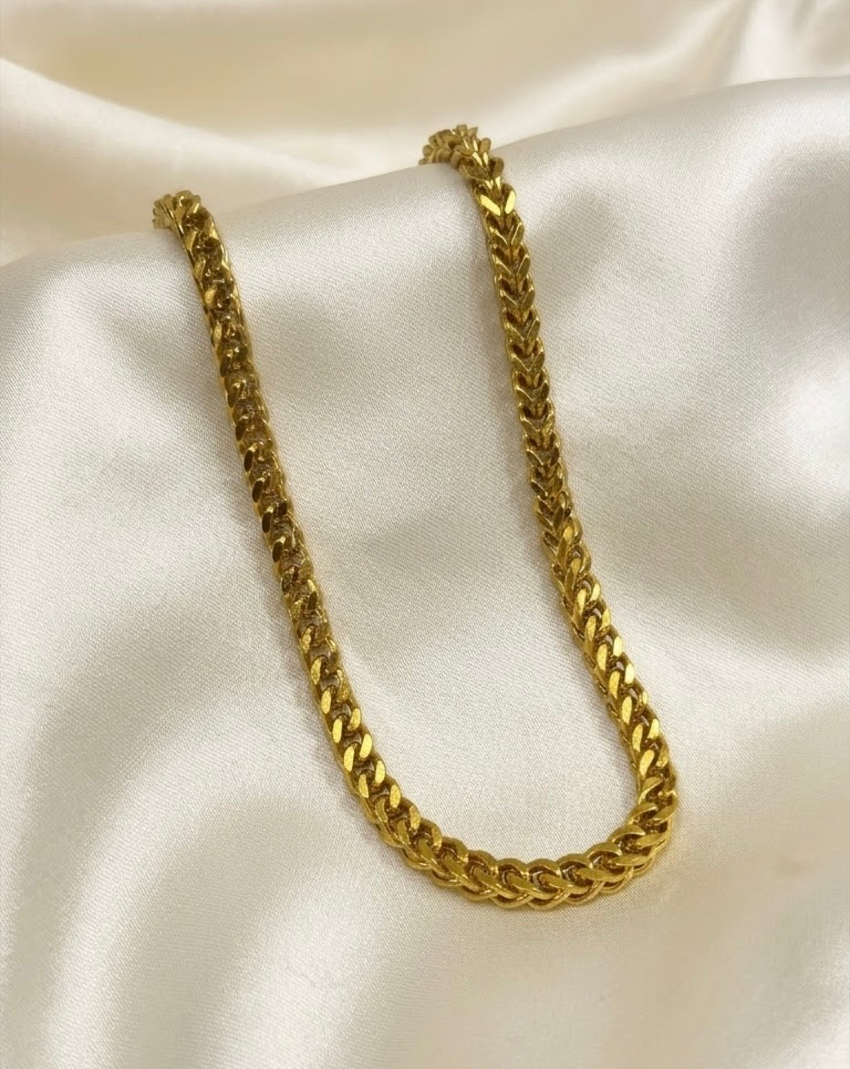 Gold-tone franco link chain - view 2