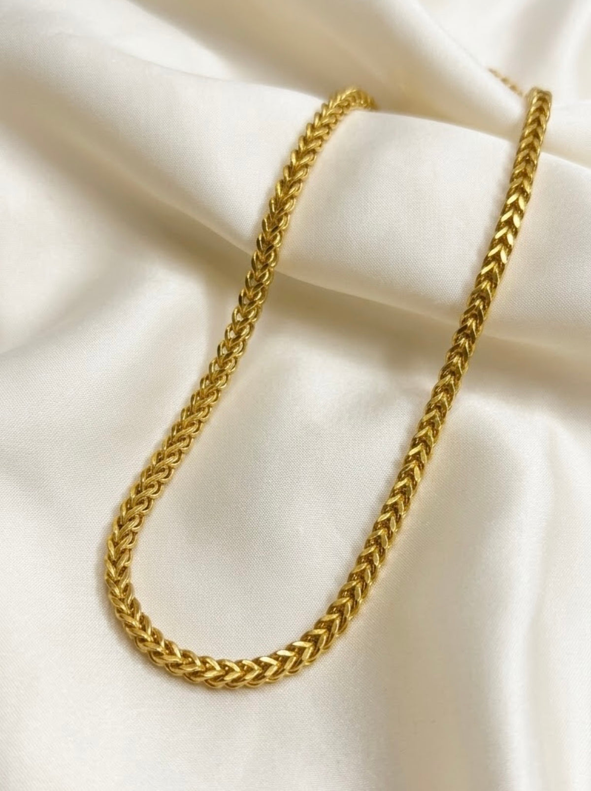 Gold-tone franco link chain - view 3