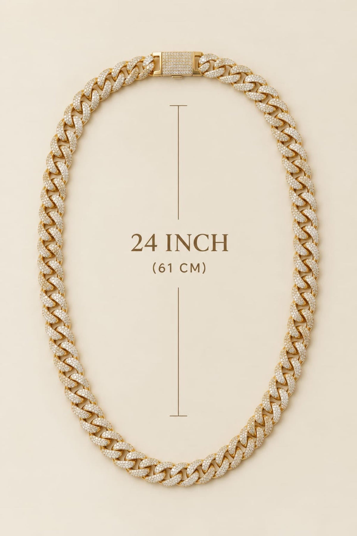 Iced Miami Cuban chain with CZ pavé