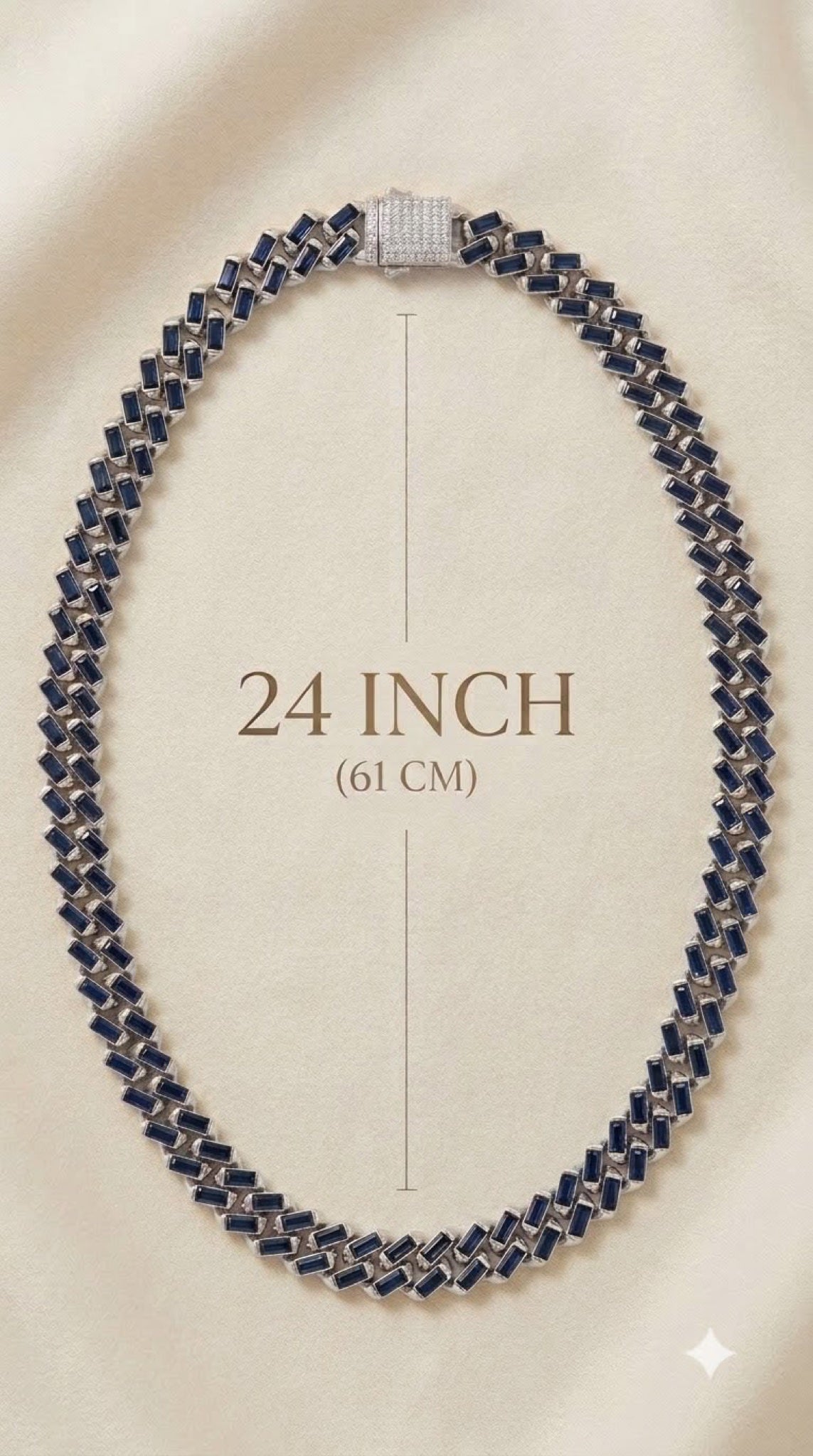 Baguette crystal Cuban chain - view 4