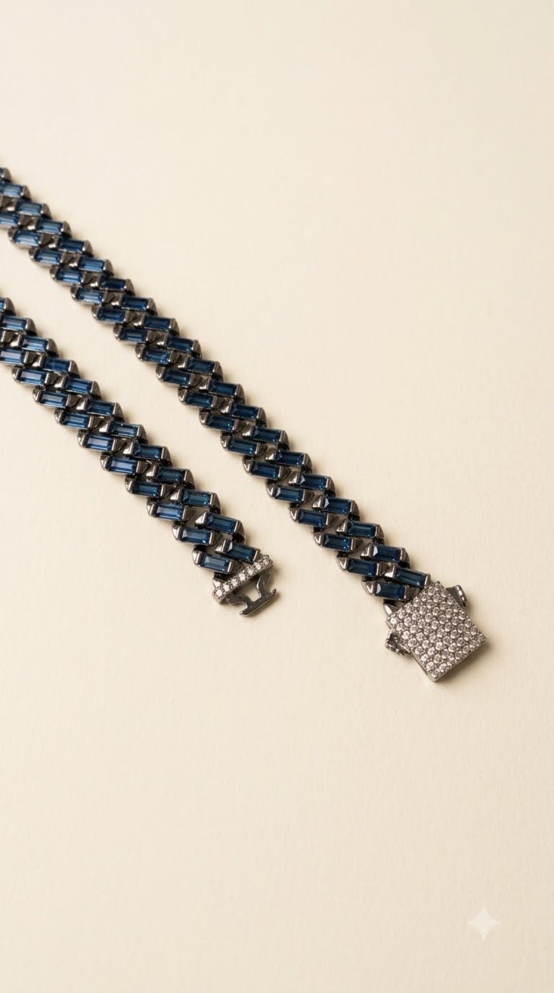Baguette crystal Cuban chain - view 5