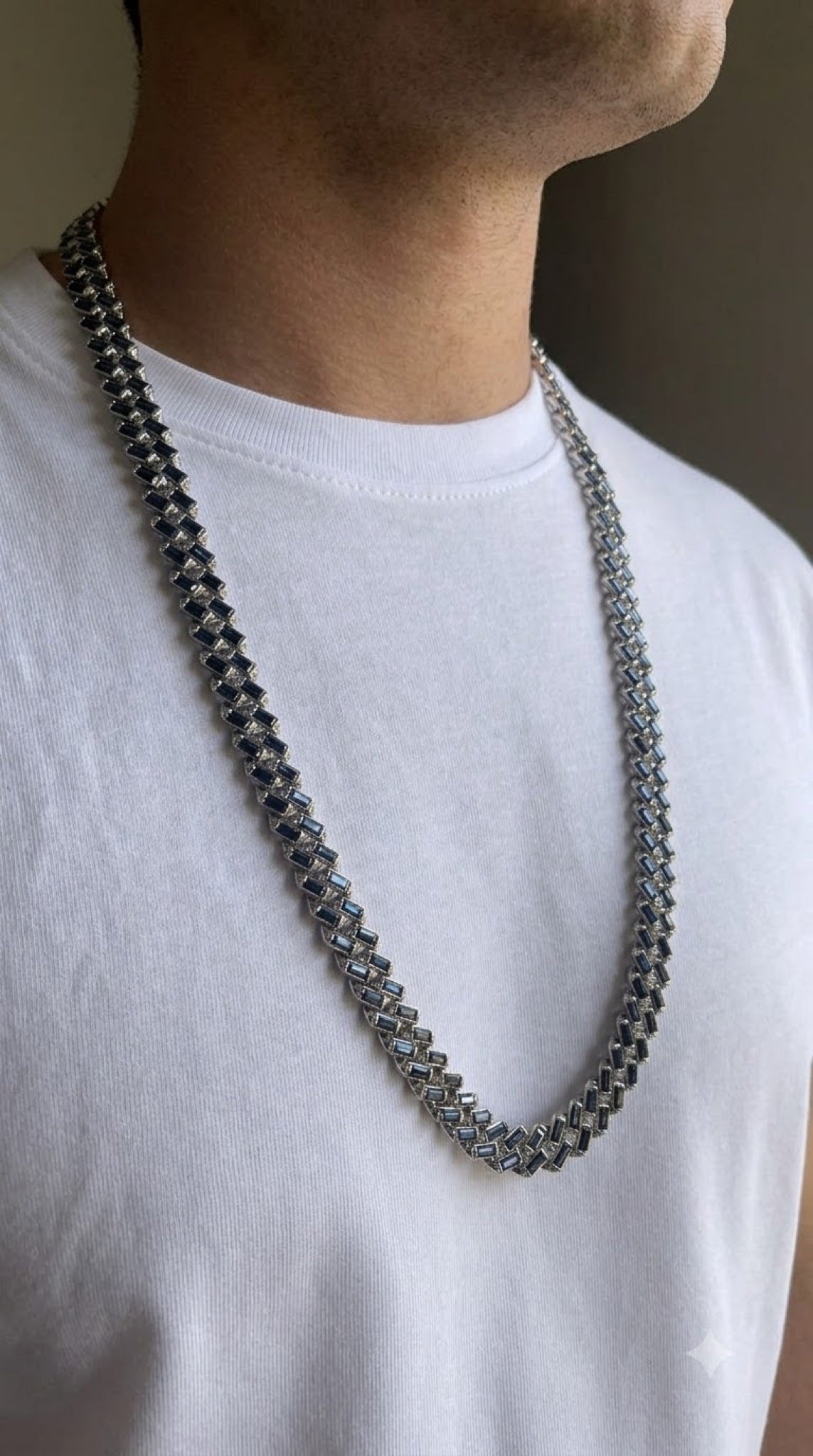 Baguette crystal Cuban chain - view 6