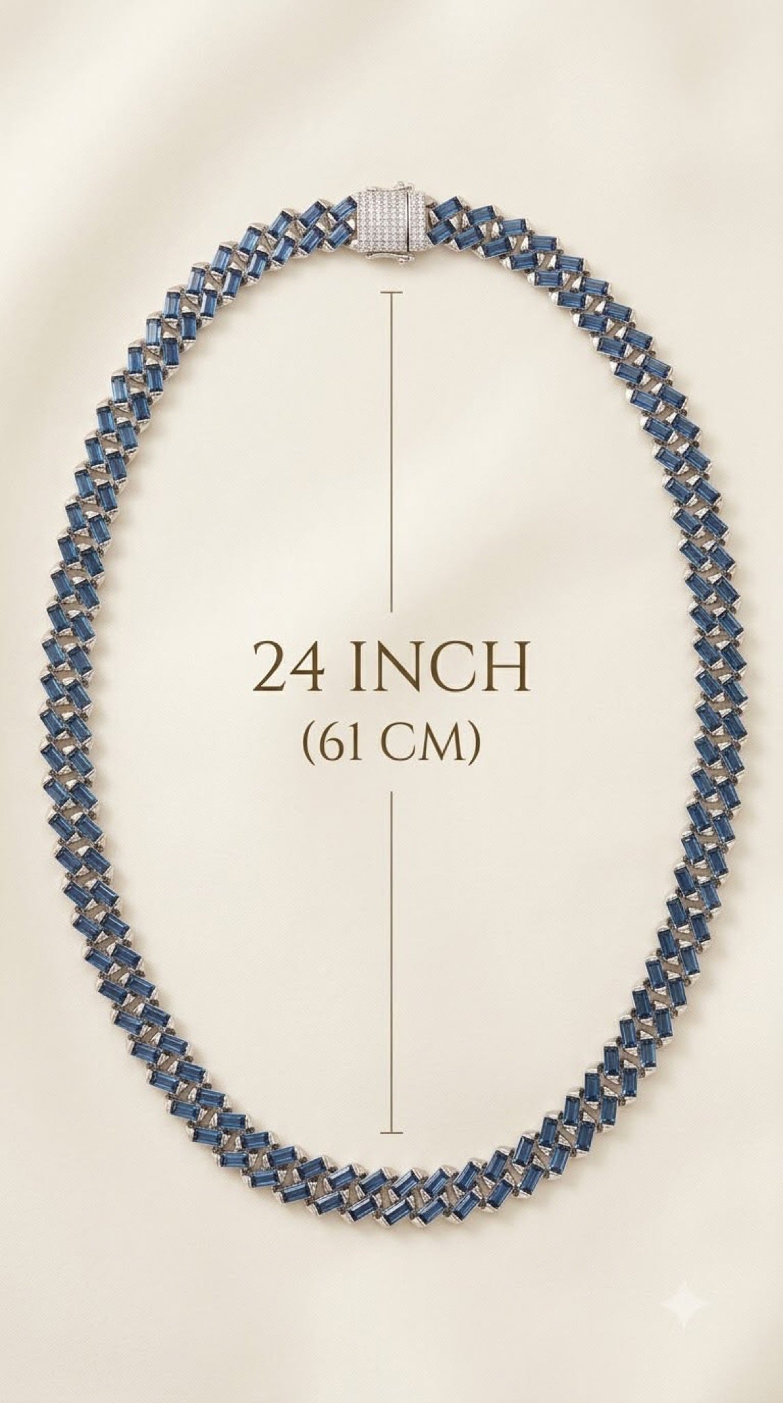 Baguette crystal Cuban chain - view 7