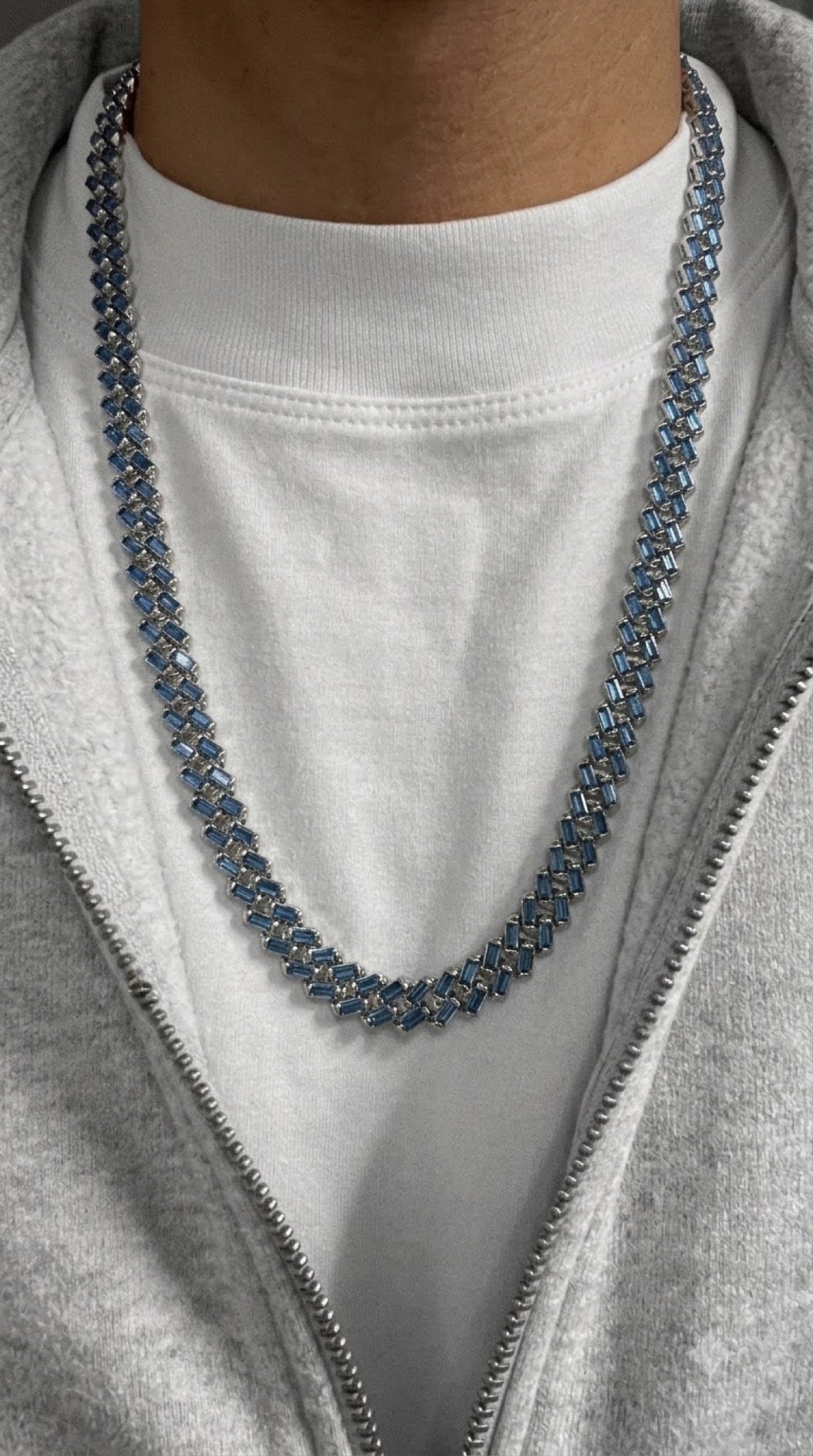 Baguette crystal Cuban chain - view 9