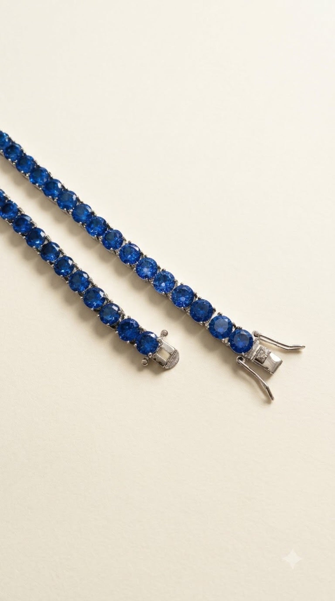 Round crystal tennis chain - view 2