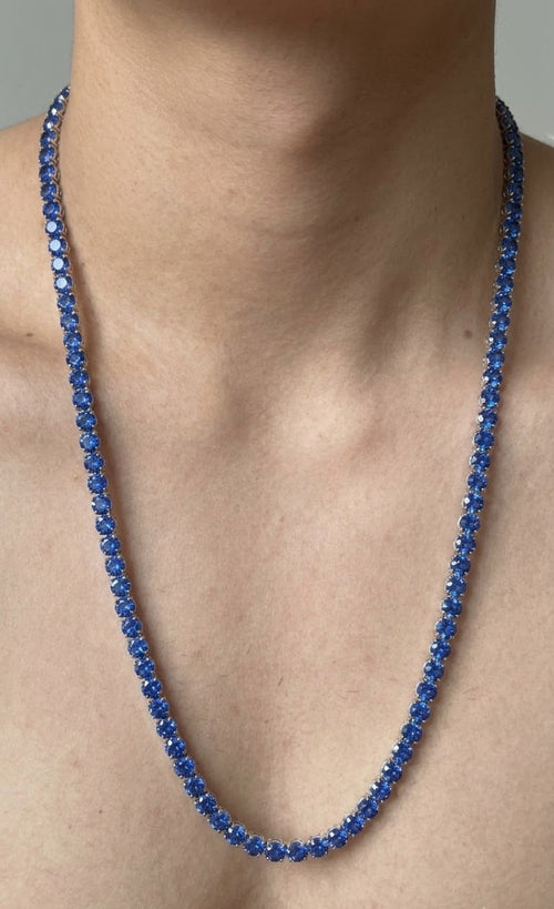 Round crystal tennis chain - view 3