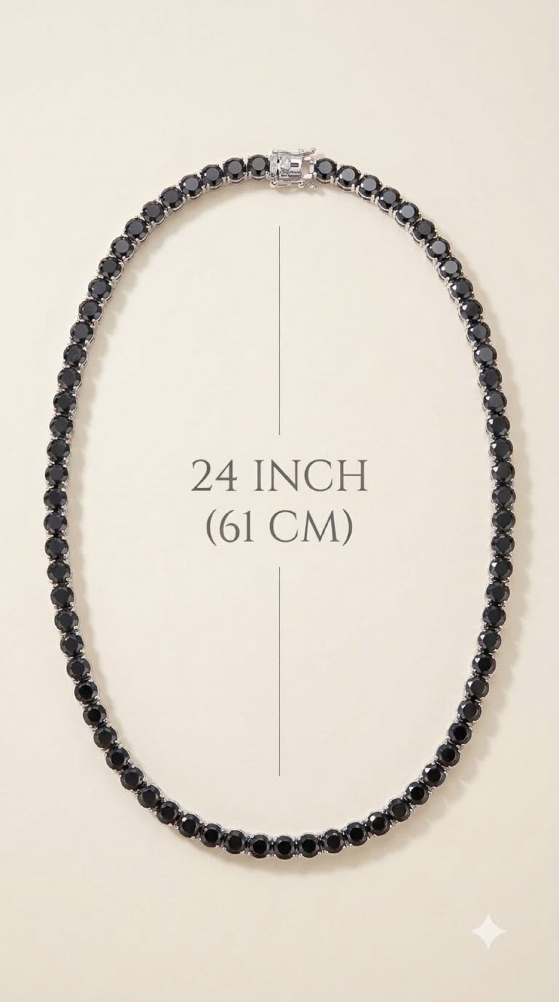Round crystal tennis chain - view 4