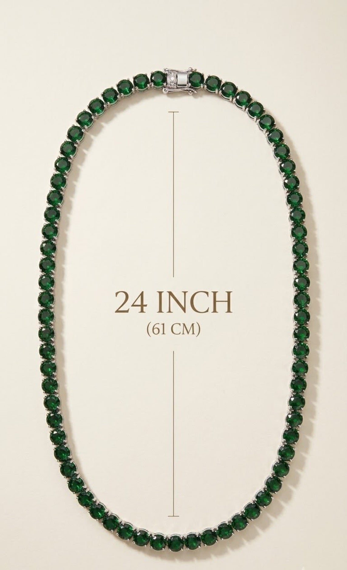 Round crystal tennis chain - view 7