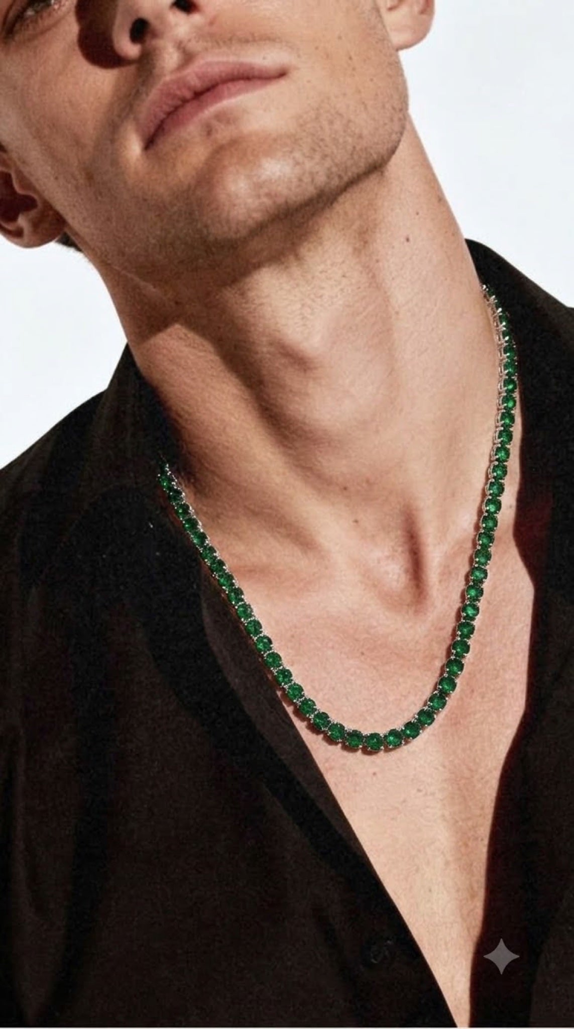 Round crystal tennis chain - view 9