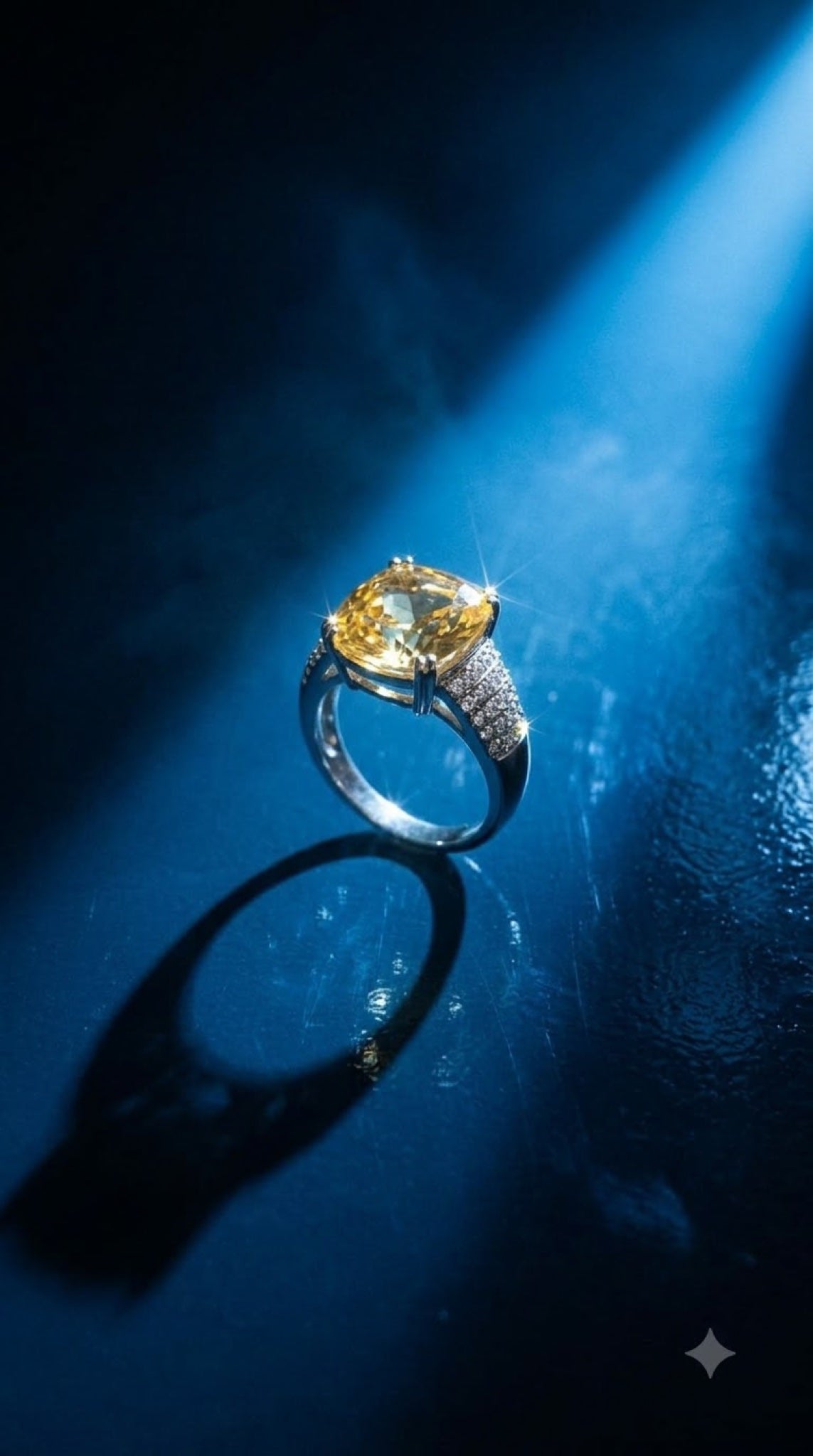 Silver-tone cushion-cut crystal cocktail ring with tiered diamond-look shoulders - view 8