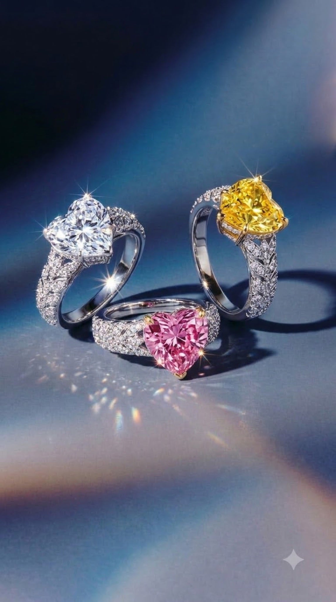 Silver-tone heart-cut crystal ring with stepped baguette diamond-look shoulders